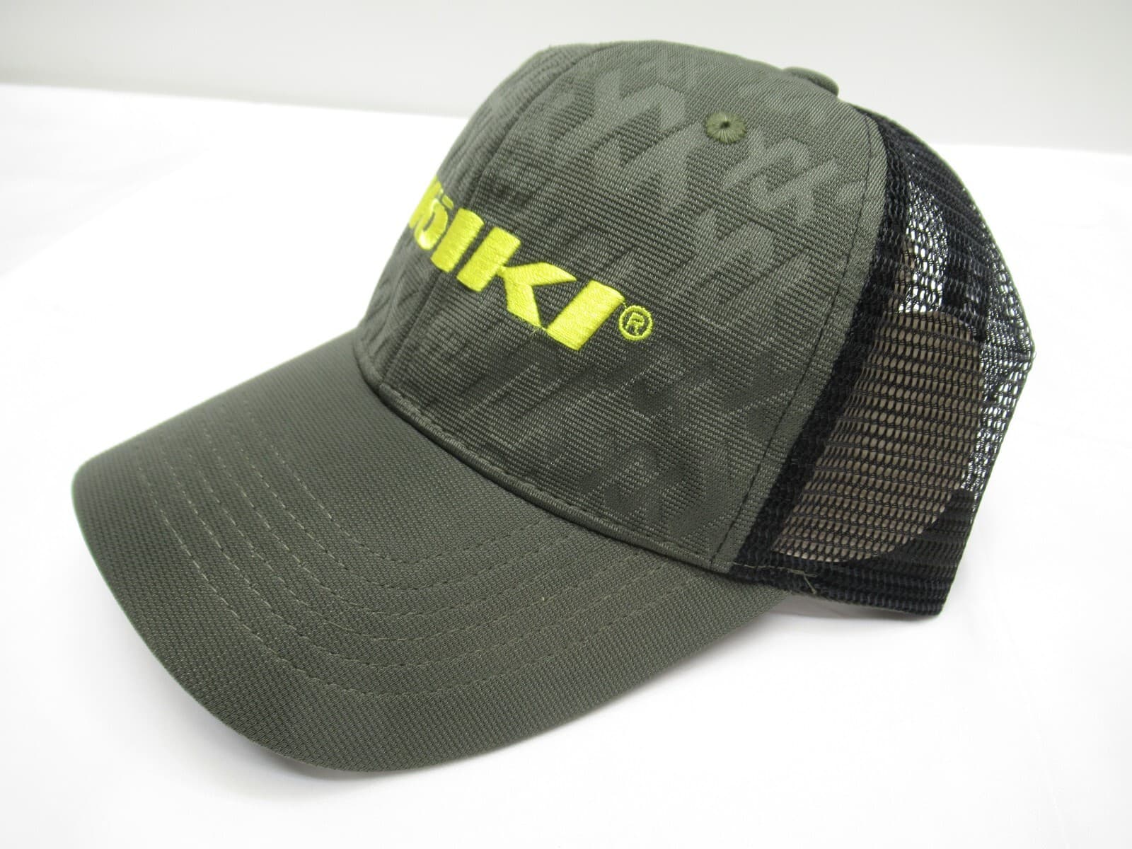NWT UNISEX VOLKL MESH "THE TRUCKER" ADJUSTABLE TENNIS CAP.  OLIVE/BLACK 3