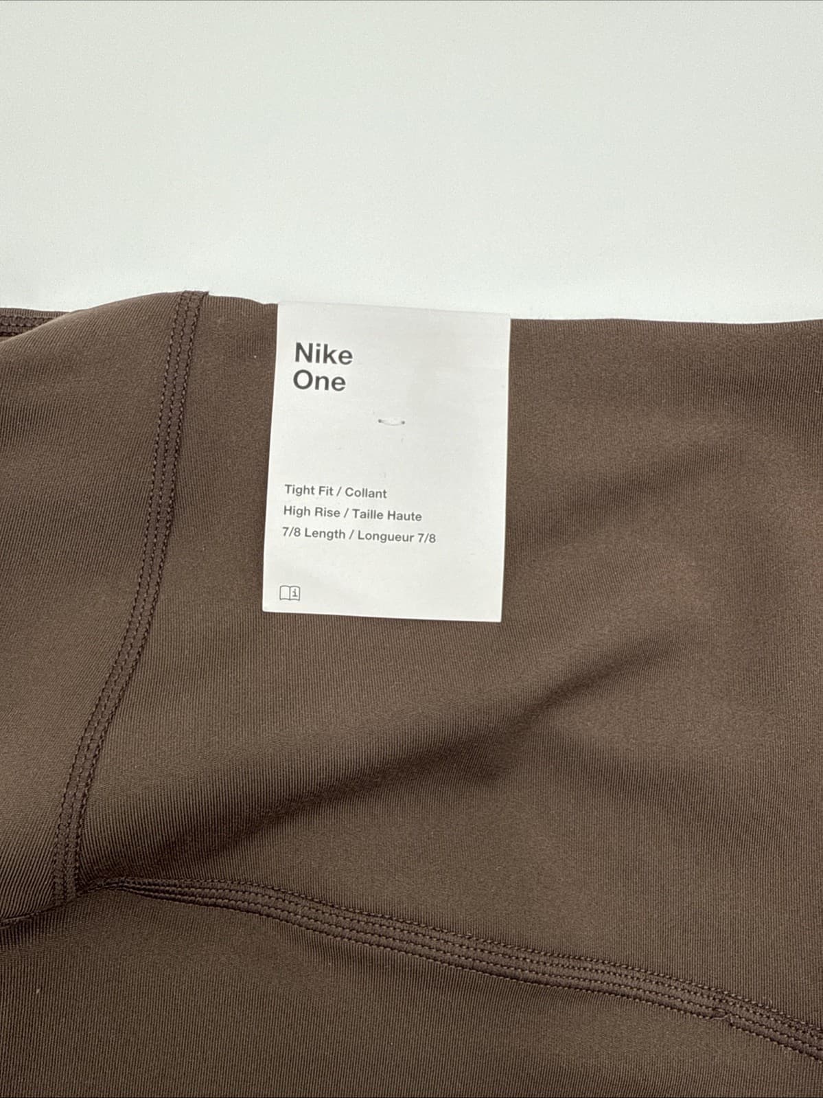 $55 NIKE ONE Women’s TIGHT FIT HIGH RISE Yoga 7/8 Leggings-DV9020-Brown- Large 6