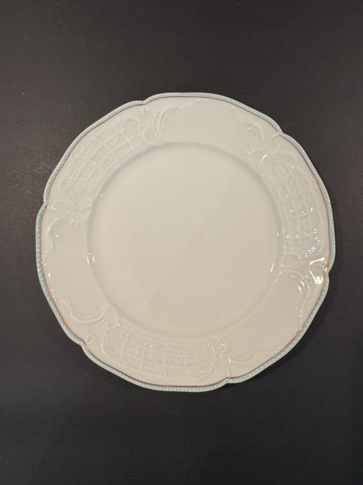 2 Rosenthal Continental Sanssouci Seafoam Green & Gold Trim 8" Salad Plates 2