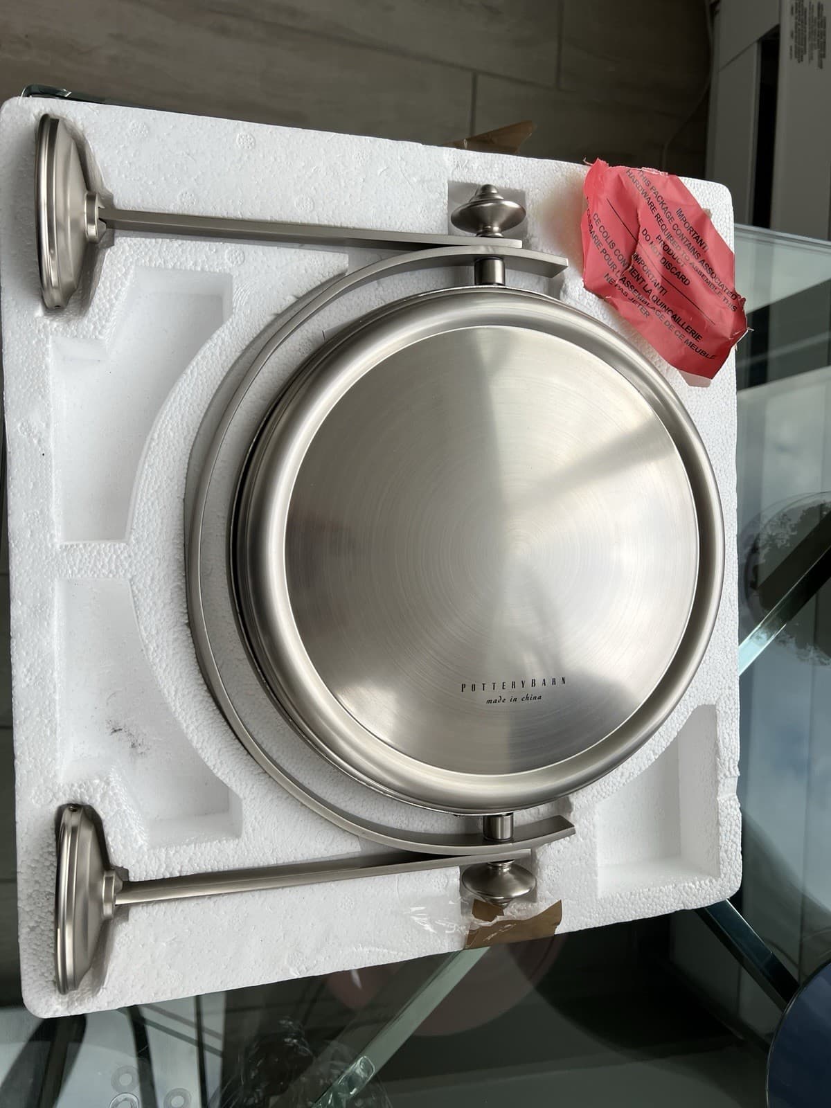 Brand New RARE Pottery Barn Train Station-Style Wall Clock 4