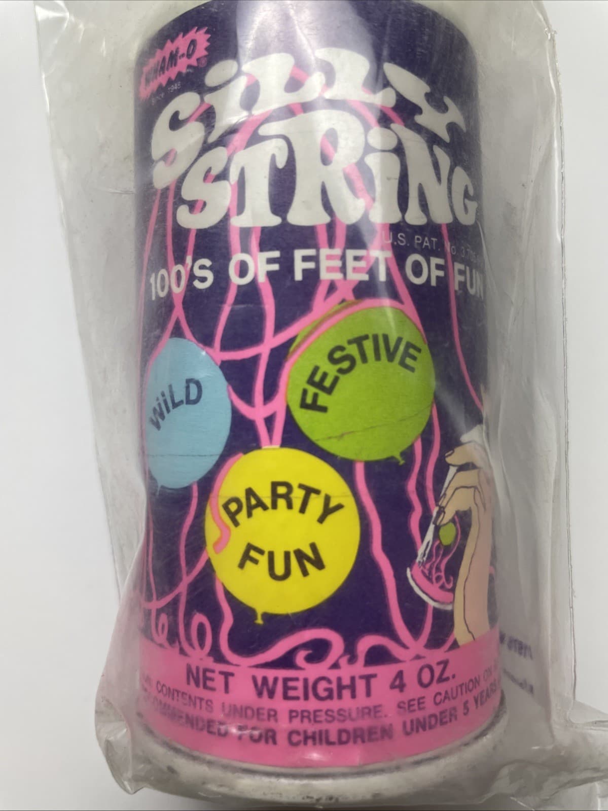 1976 Wham-O Vintage SILLY STRING UNUSED SEALED In Bag Whamo 2