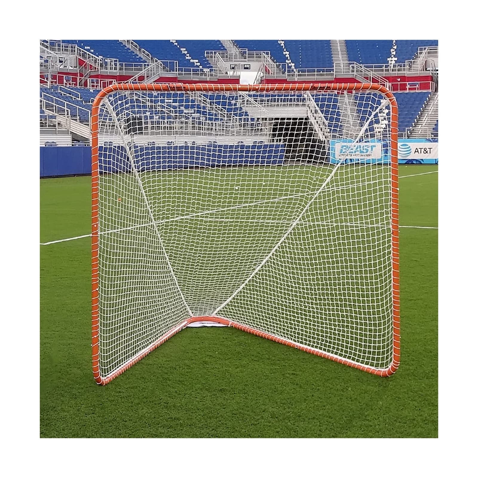 Gladiator Lacrosse Official Lacrosse Goal with a 6mm Net, Orange, 100% Steel ... 2