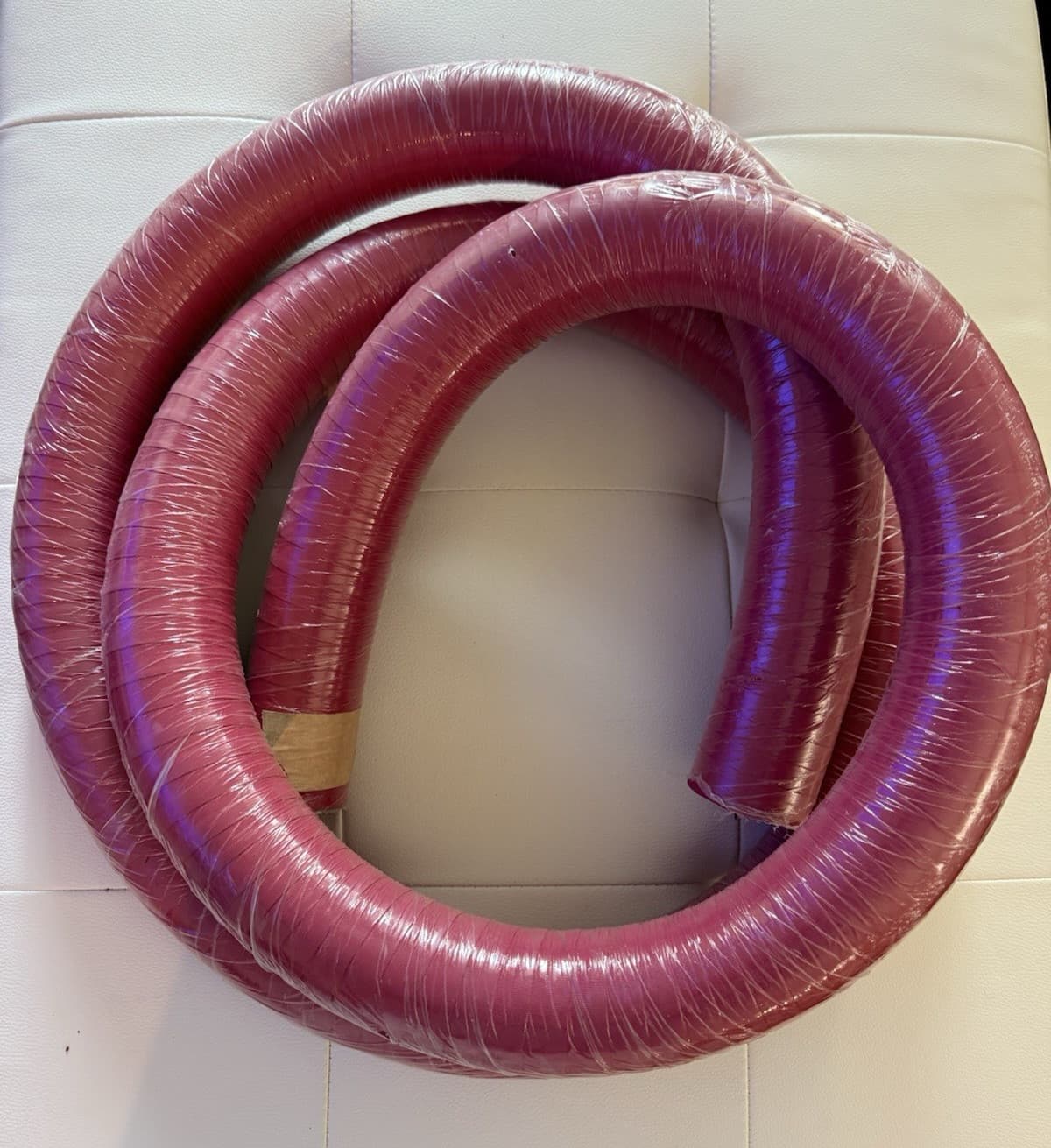 Gum Rubber Tubbing, Vacuum Rated, Red, 2.25" outside diameter and 1" ID 10 foot 2