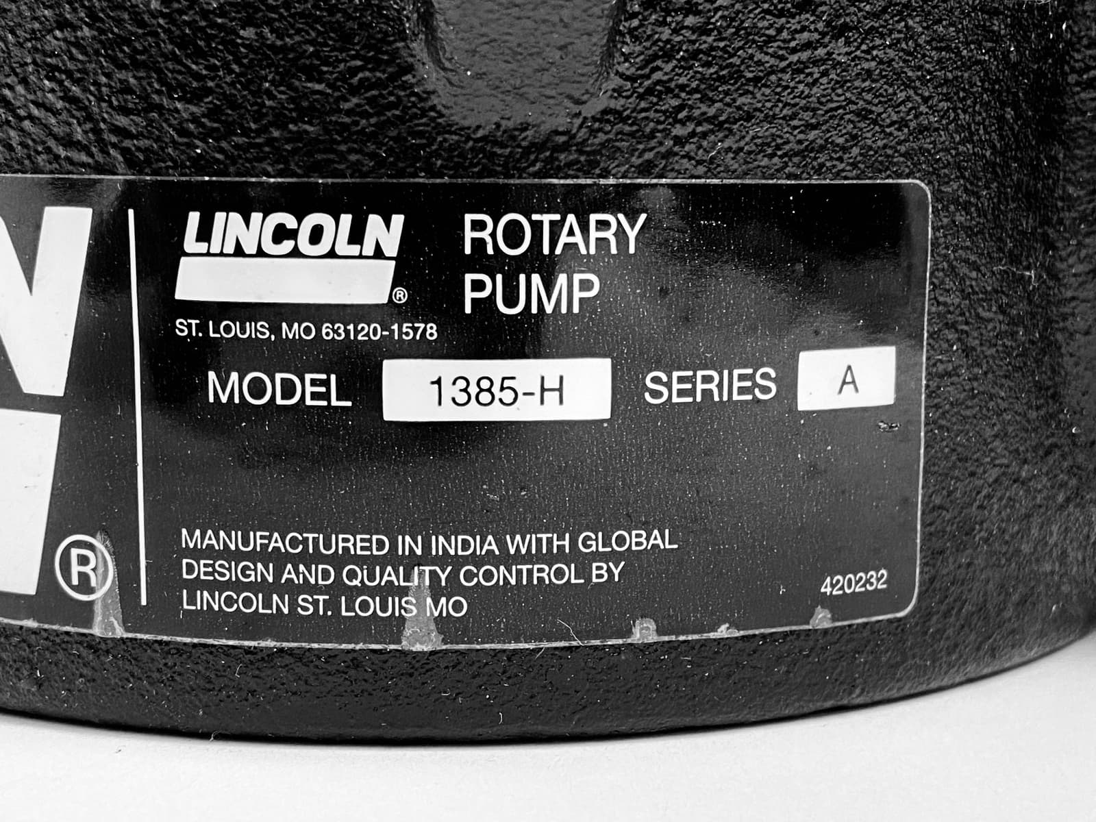 Lincoln 1385-H Series A Rotary Pump Base Only 3