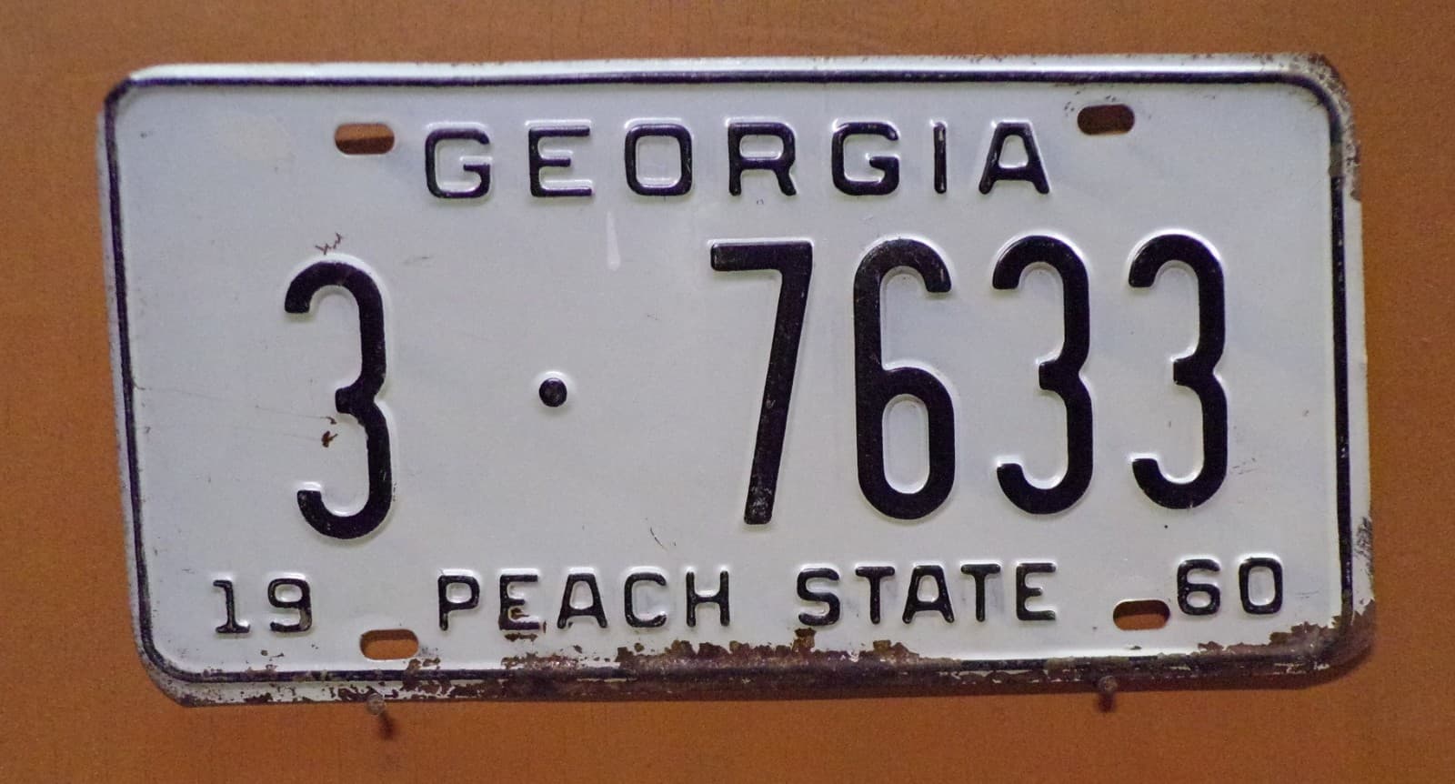 1960 Georgia License Plate...