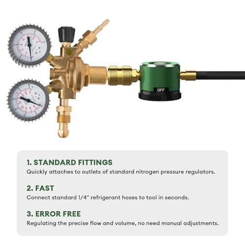 Nitrogen Regulator HVAC Nitrogen Purge Regulator Nitrogen Tank Regulator Tool  6