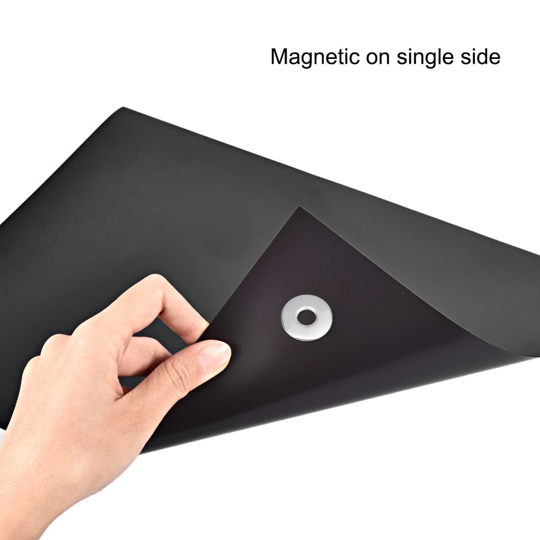 A4 Plain Magnet Sheets for Crafts or Applying Adhesive Items 24 Mil Black 3