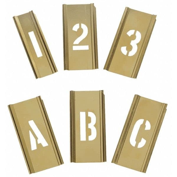 Stencil, Combination Set, Letters And Numbers, 3 In Character Height, Not 3