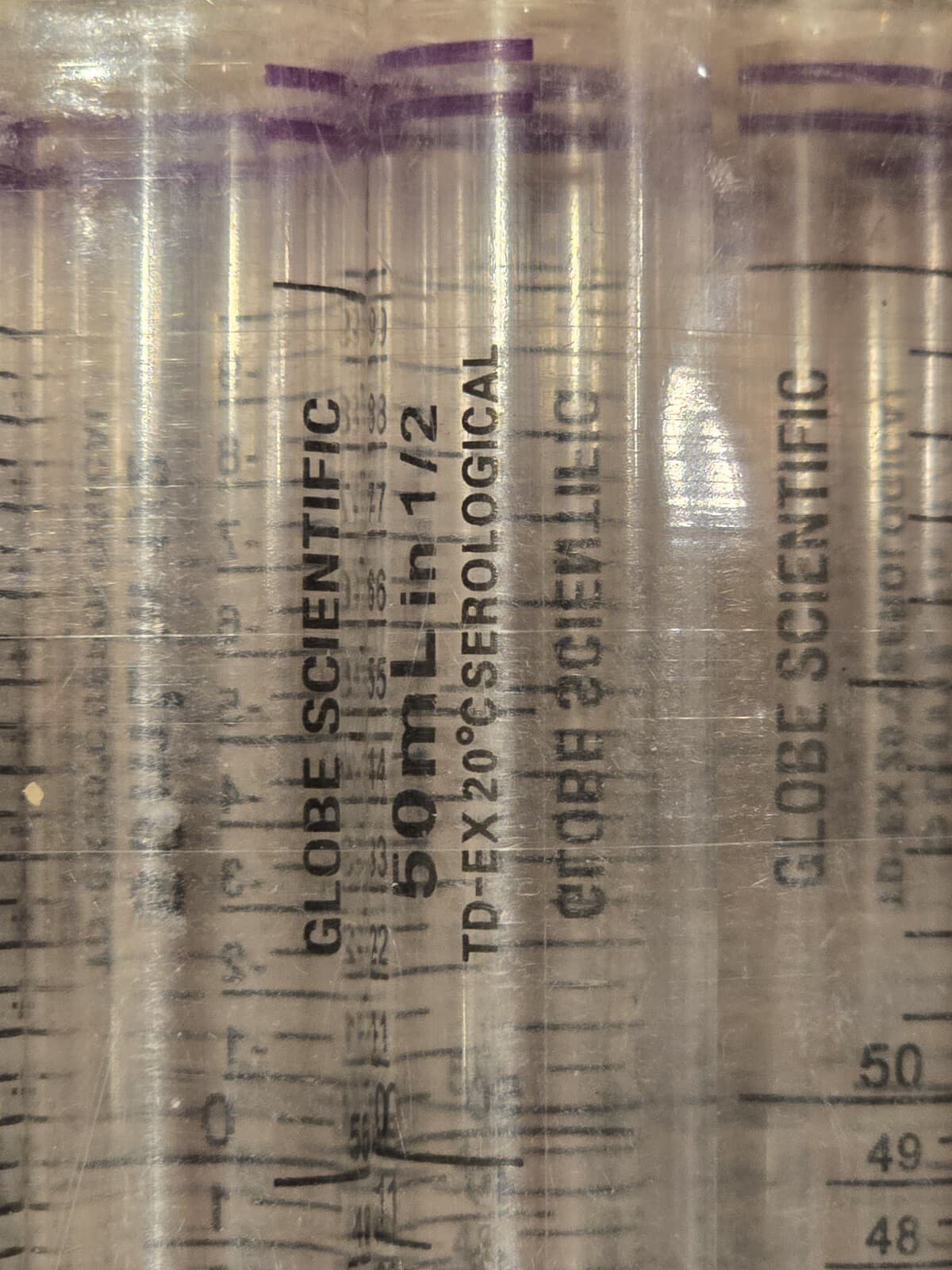 Serological Pipette 50ml Pipet Sealed Bag Of 25 Globe Scientific | 25x Sterile  5