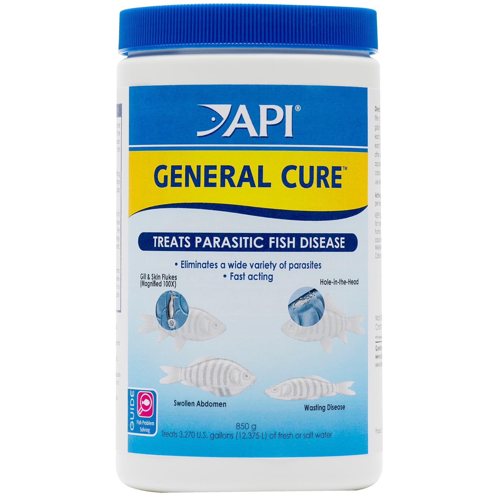 API General Cure 850 gram Jar Freshwater and Saltwater Fish Powder Medication