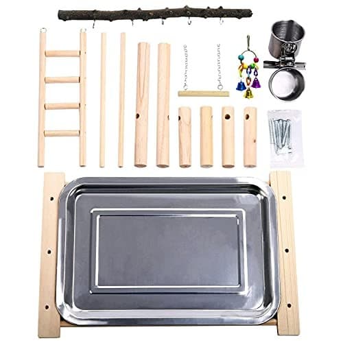  Parrots Playground Bird Perch Wood Playstand Stand with prickly ash wood 5