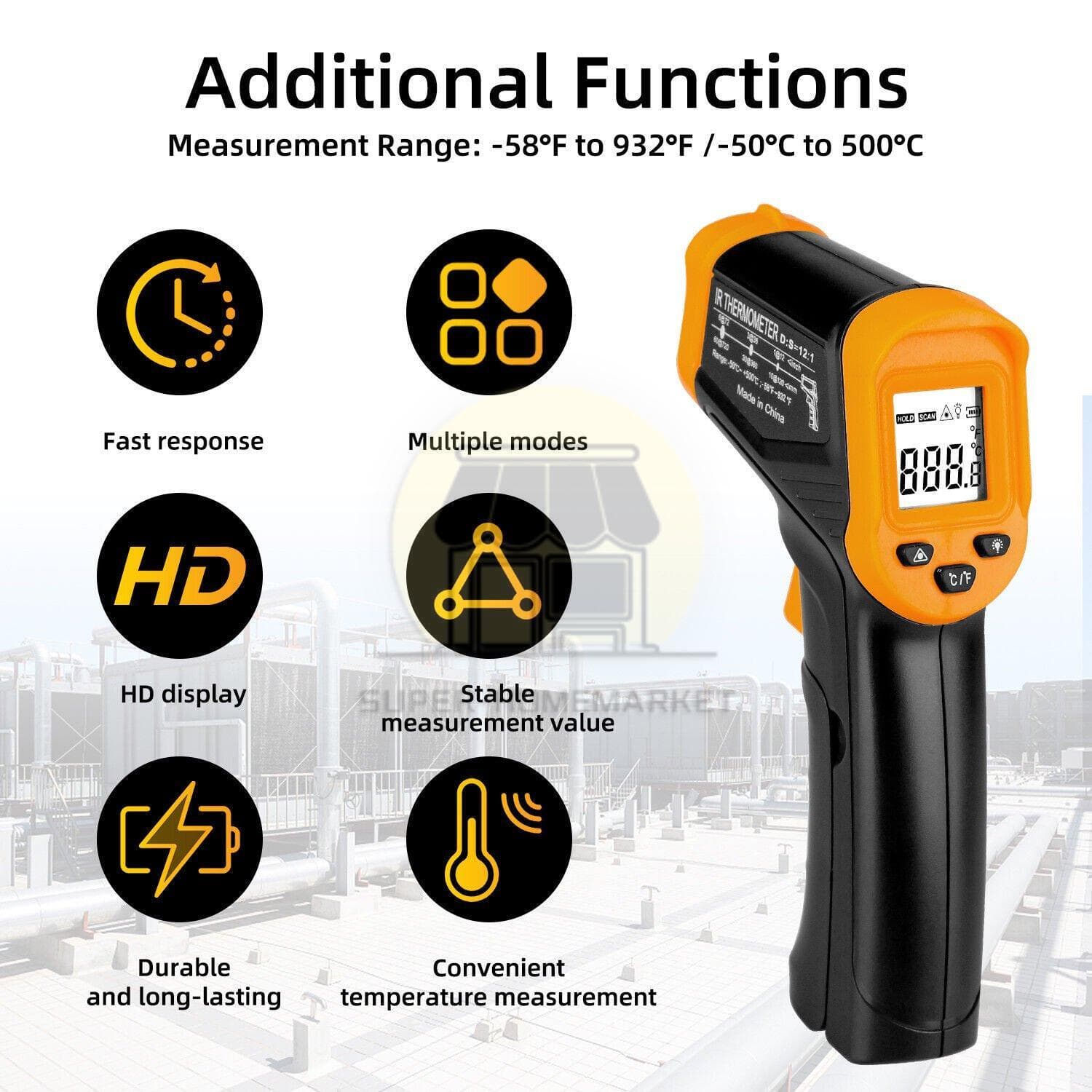 Digital Infrared Thermometer Temperature Gun Laser IR Cooking -50°C-550°C 5