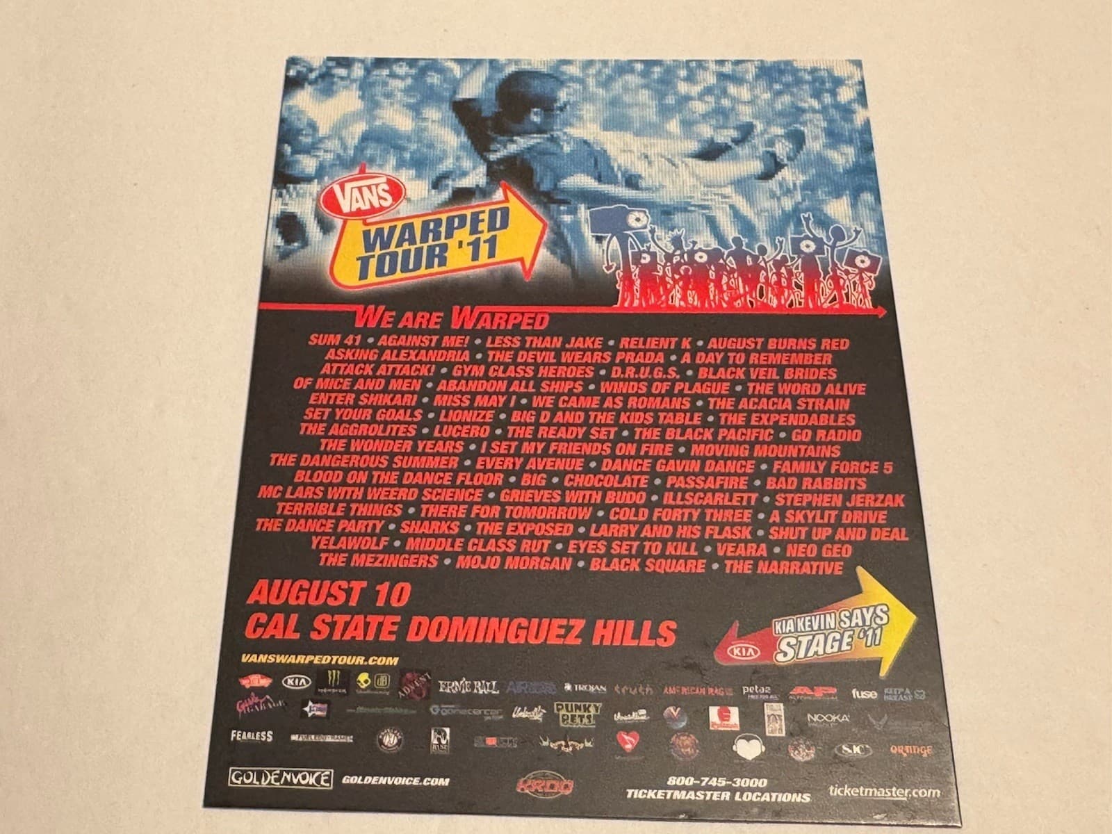 RANCID Vans Warped Tour lot 2 2008 & 2011 US Promo postcards Hollywood LA 4