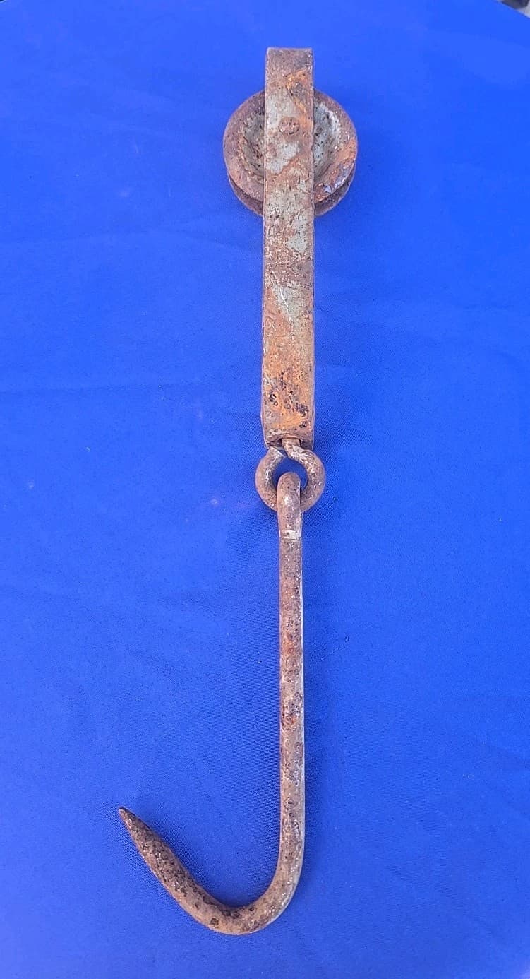 (1) 22" Meat Trolley Hook Butcher Beef Hog Sheep Deer Elk 6