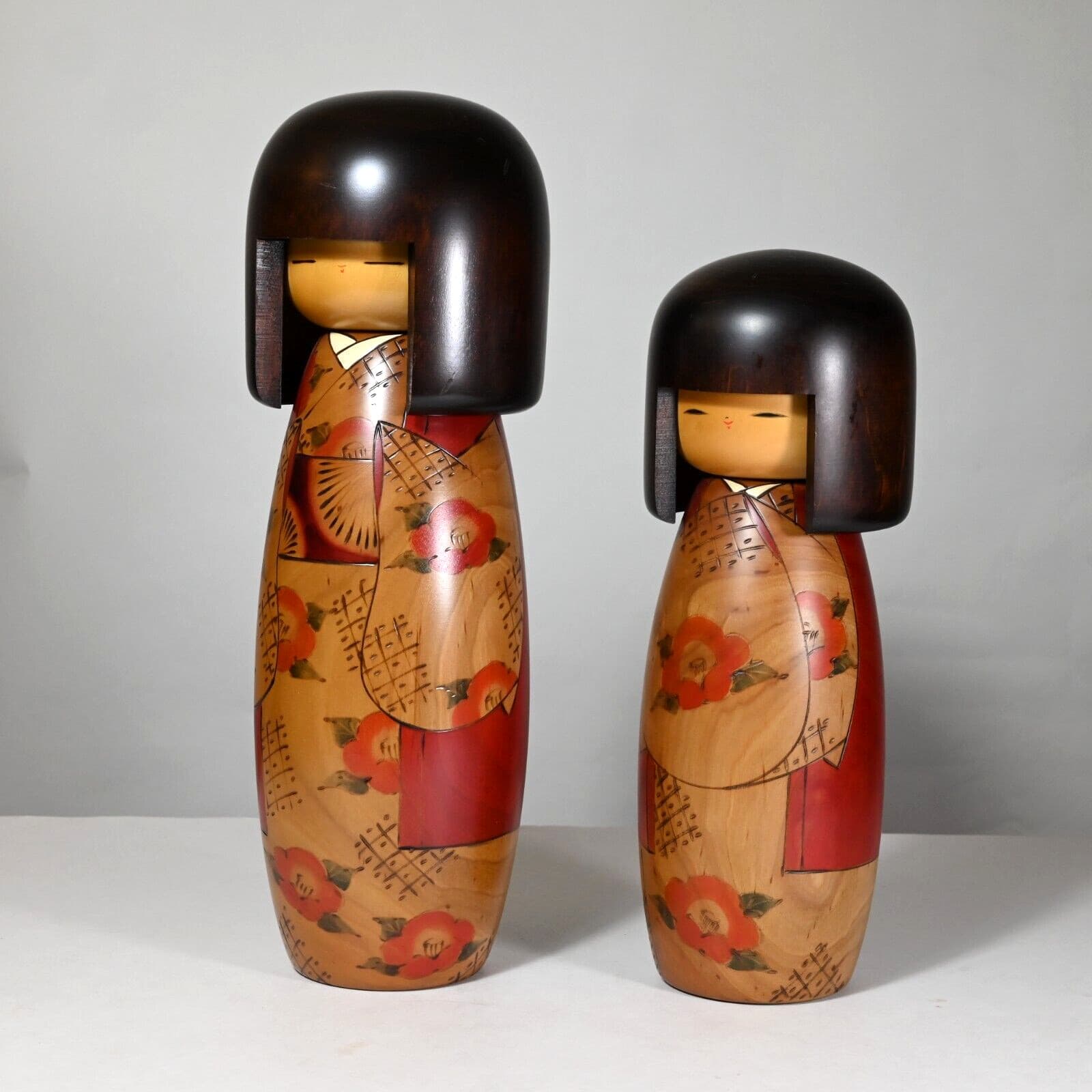 Famous "Kan-Tsubaki" by USABURO, Pair, Zelkova Wood, Japan - X-Large (12", 5lb) 5