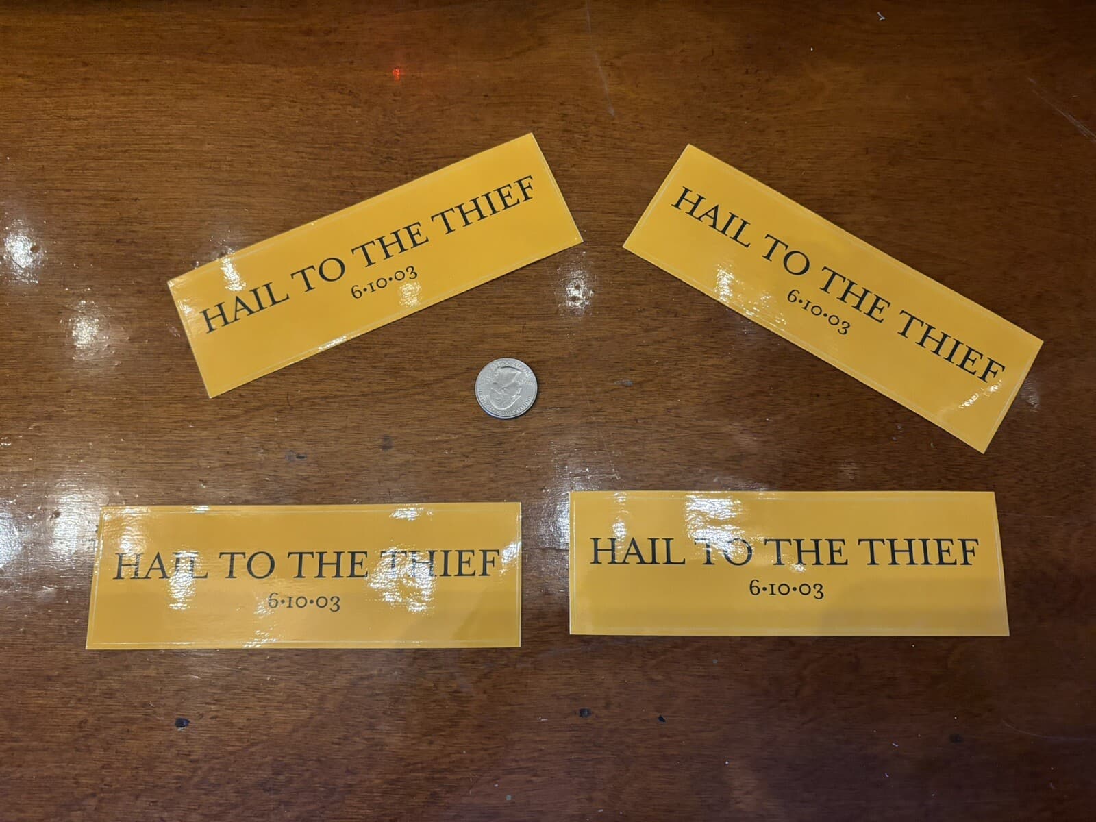 Radiohead Hail to The Thief/, Stickers ( Lot of 4 ) + Free flag sticker