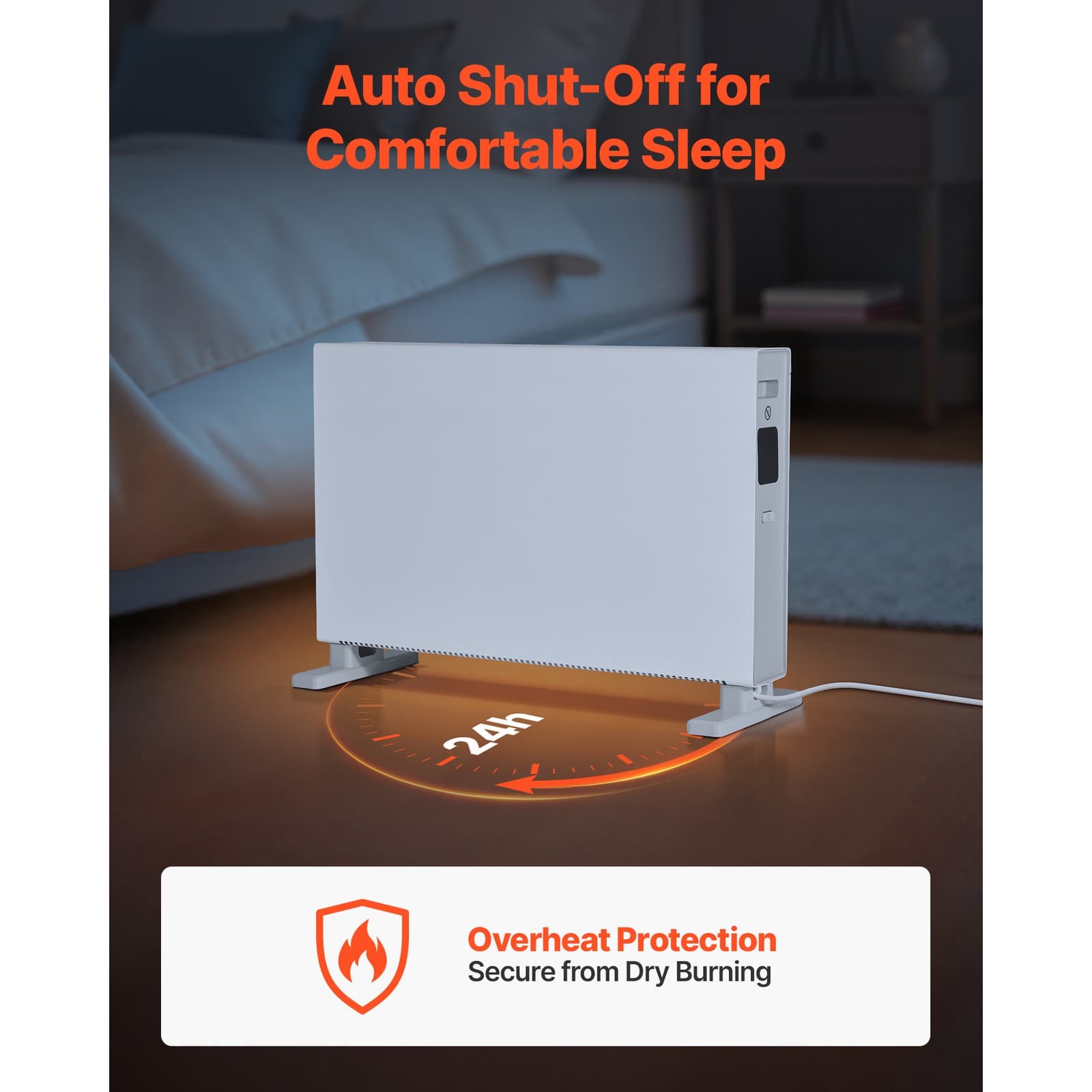 Uimoso 1500W Electric Convection Heater with Remote and Touch Controls 5