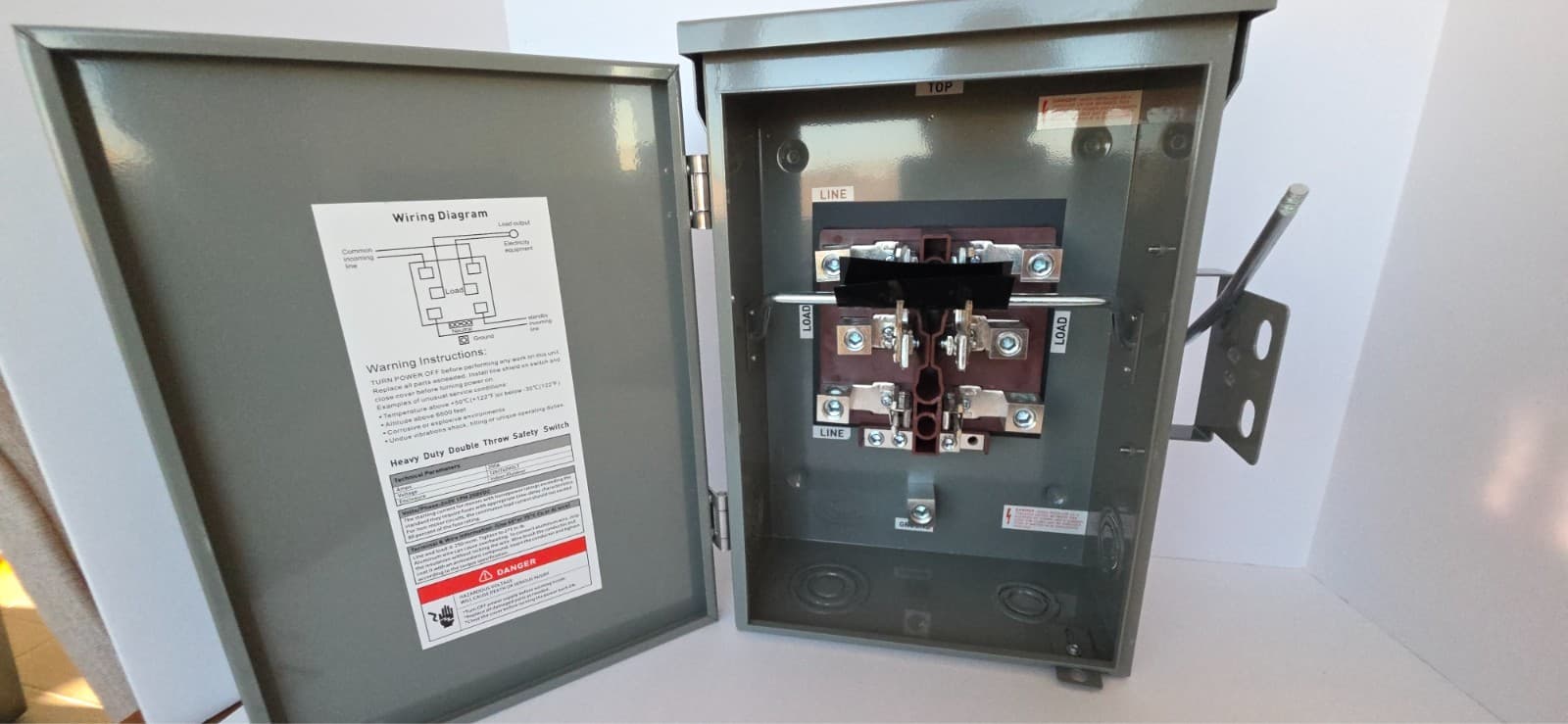 200A Manual Generator Transfer Switch 48000W General Double-Throw Safety Switch 4