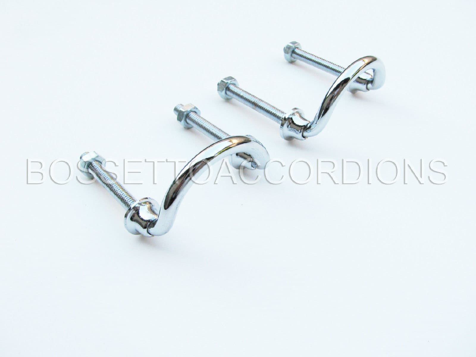 Accordion Shoulder Strap Brackets / Clasp Set of 2 "Round" Style Ersatzteile 2