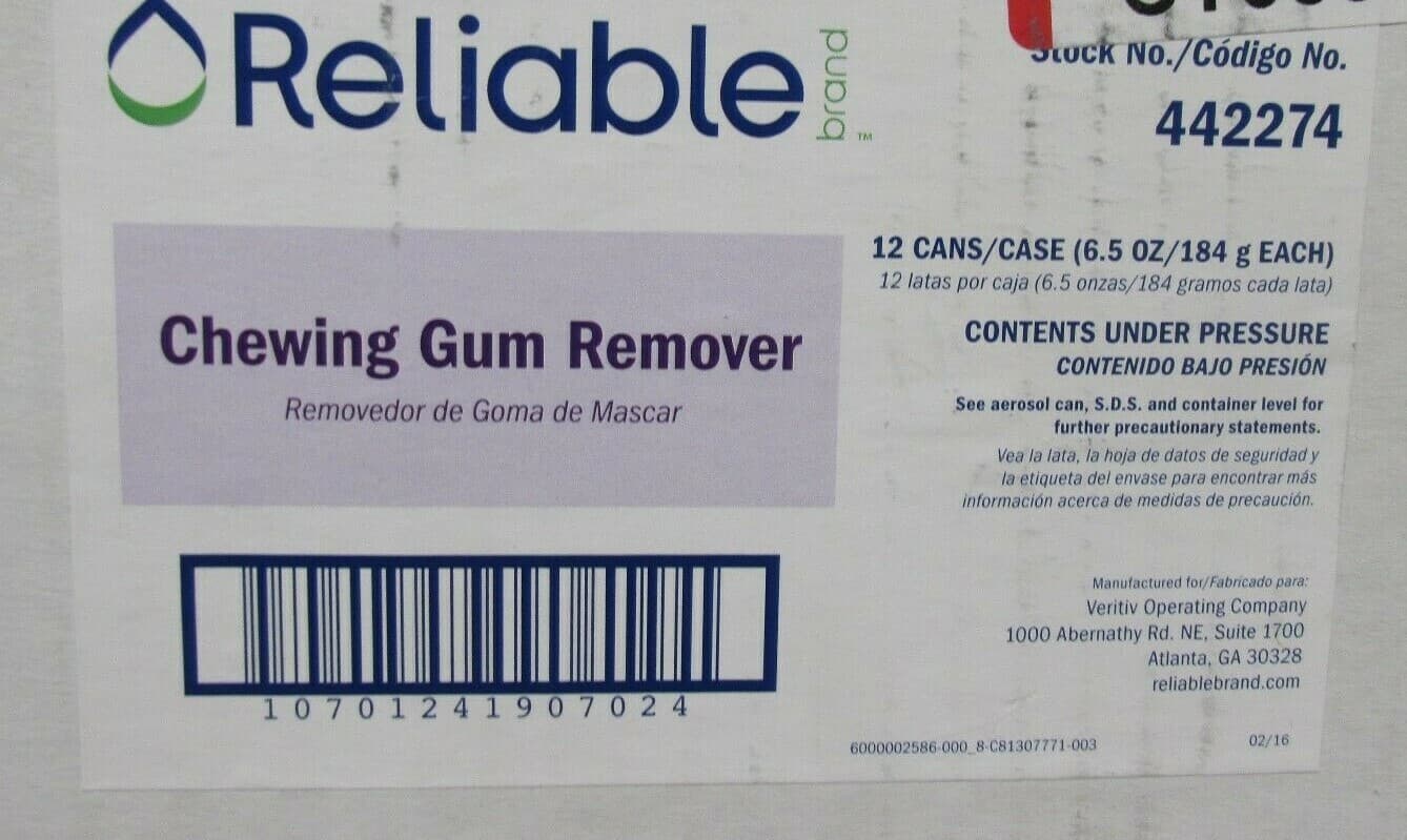 RELIABLE Chewing Gum Remover 6.5 oz cans case of 12 [15B] 2