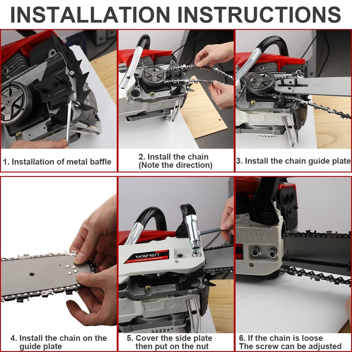 2-Stroke Gasoline Chainsaw 52 CC 20" Bar Power Engine Wood Cutting Gas Chain Saw 2