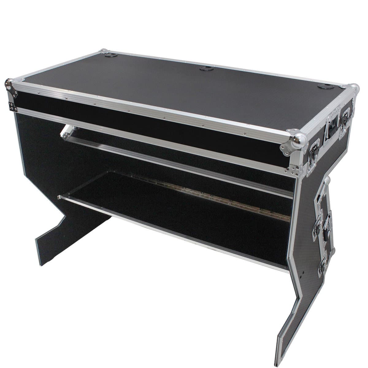 ProX XS-ZTABLE Z-Style DJ Table Portable Flight Case with Handles and Wheels 4
