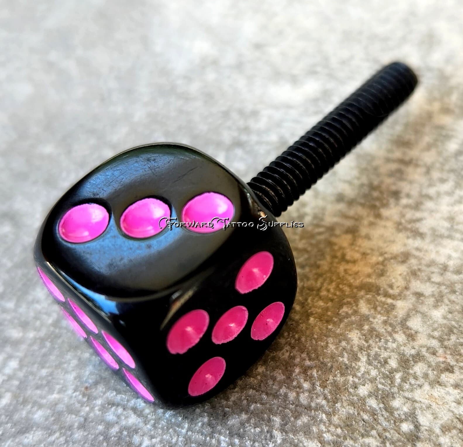 1 Tattoo Machine 8-32 American Thread Contact Screw Black Neon Pink Dice USA 1" 2