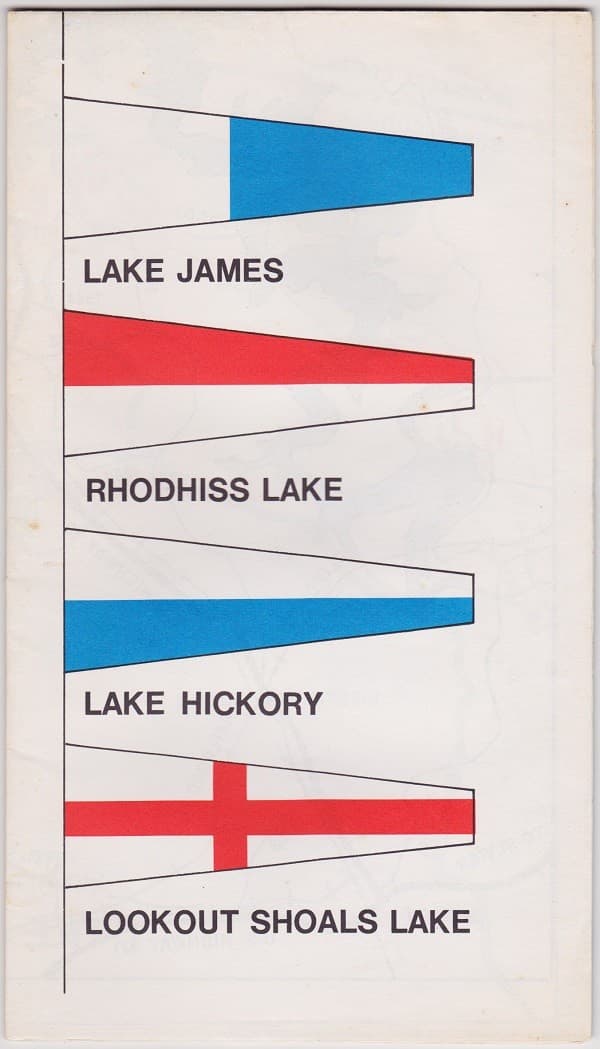 1968 Duke Energy Map Of North Catawba Lakes 