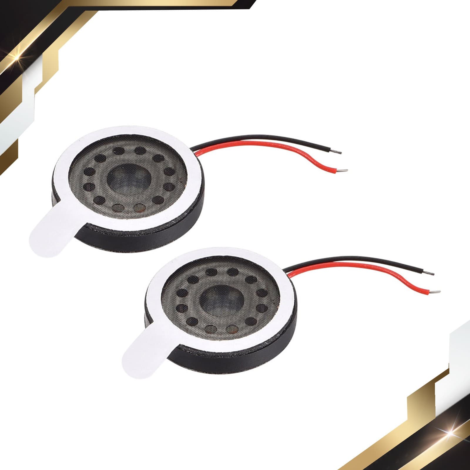 2Pack 1W 8 Ohm 16mm Dia Speaker with Wire for Electronic Projects