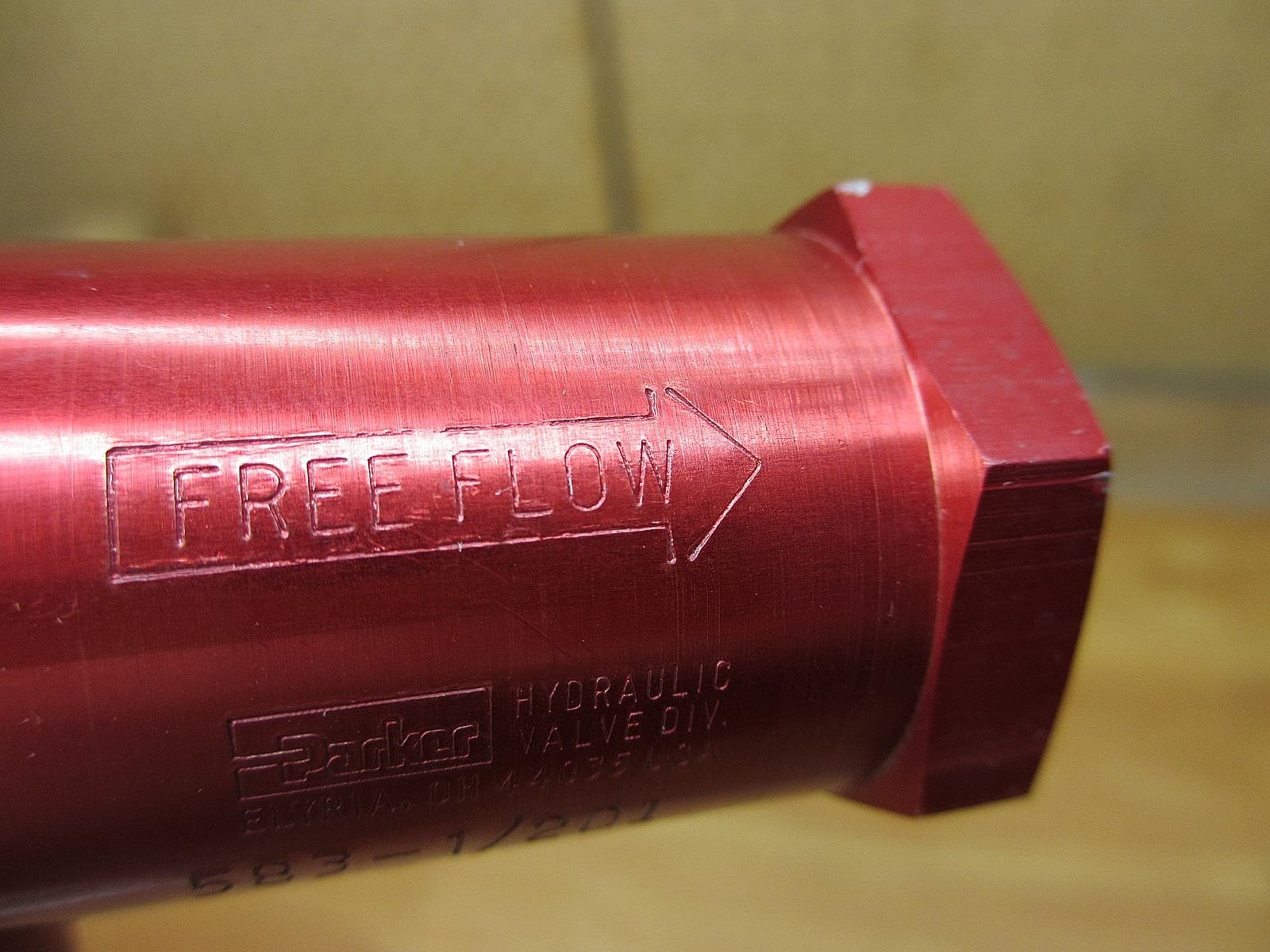 Parker 583-1/2D1 *NEW OLD STK* Swing Check Valve Aluminum 3