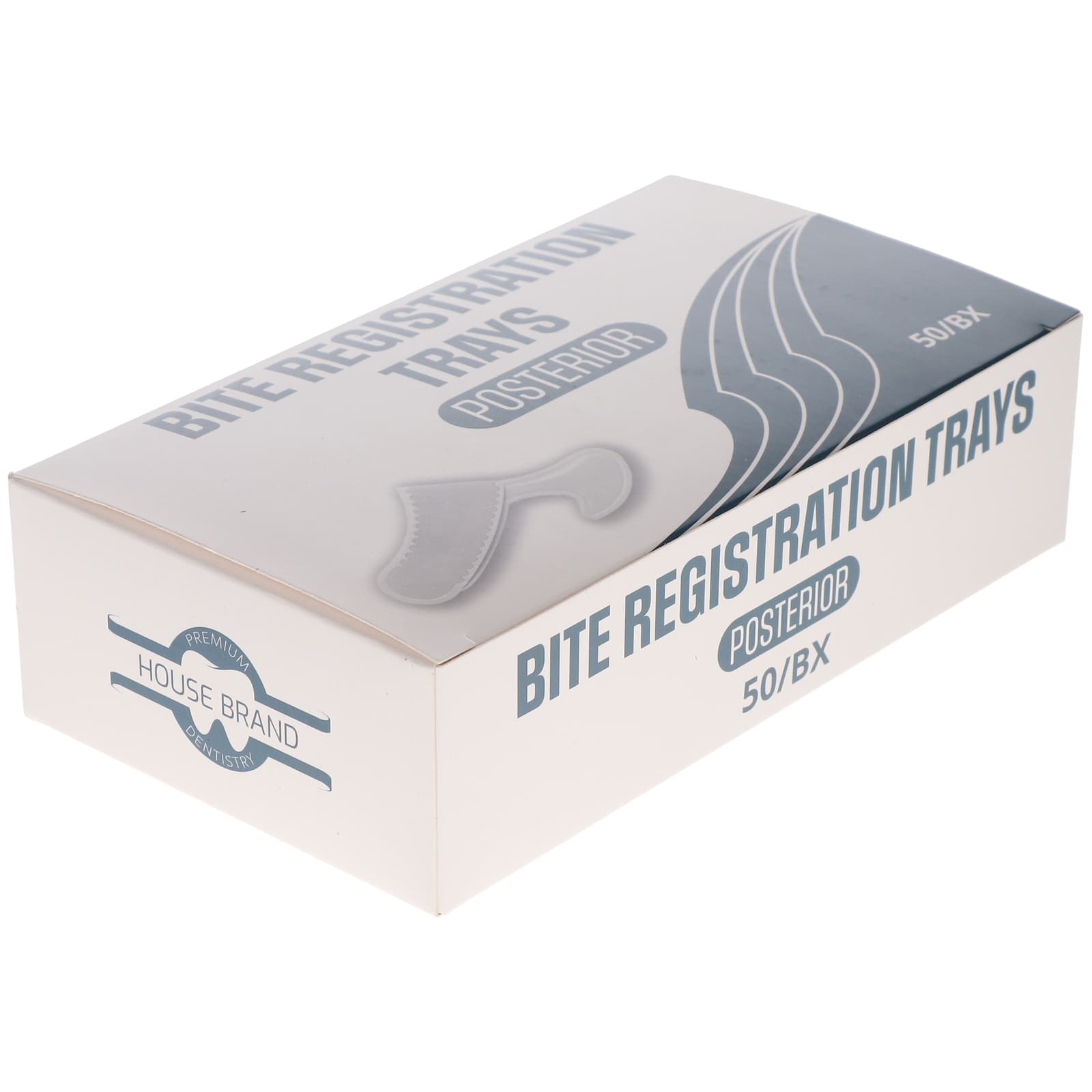 House Brand Dentistry 108117 Bite Registration Dental Trays Posterior 50/Bx 4