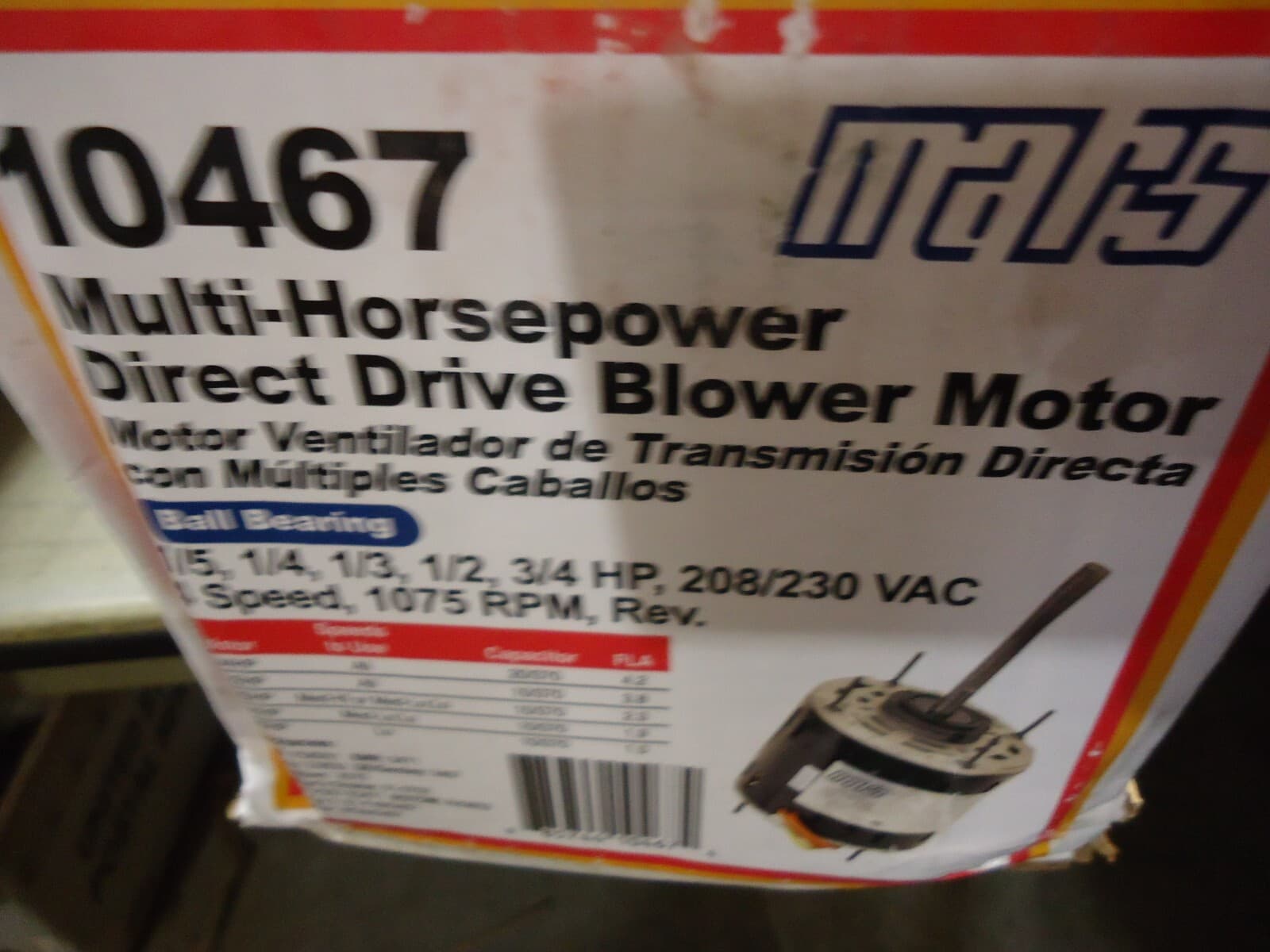 Mars 10467 1/5-3/4 Multi Horsepower Motor 208/230 Volts 2