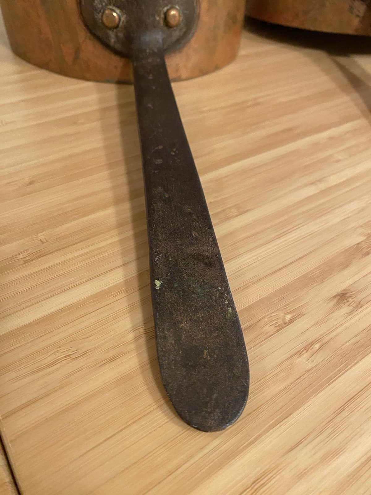 Two Antique Copper Pots - ‘Primitive’ - 8.5x4.5 -8x5.5 6