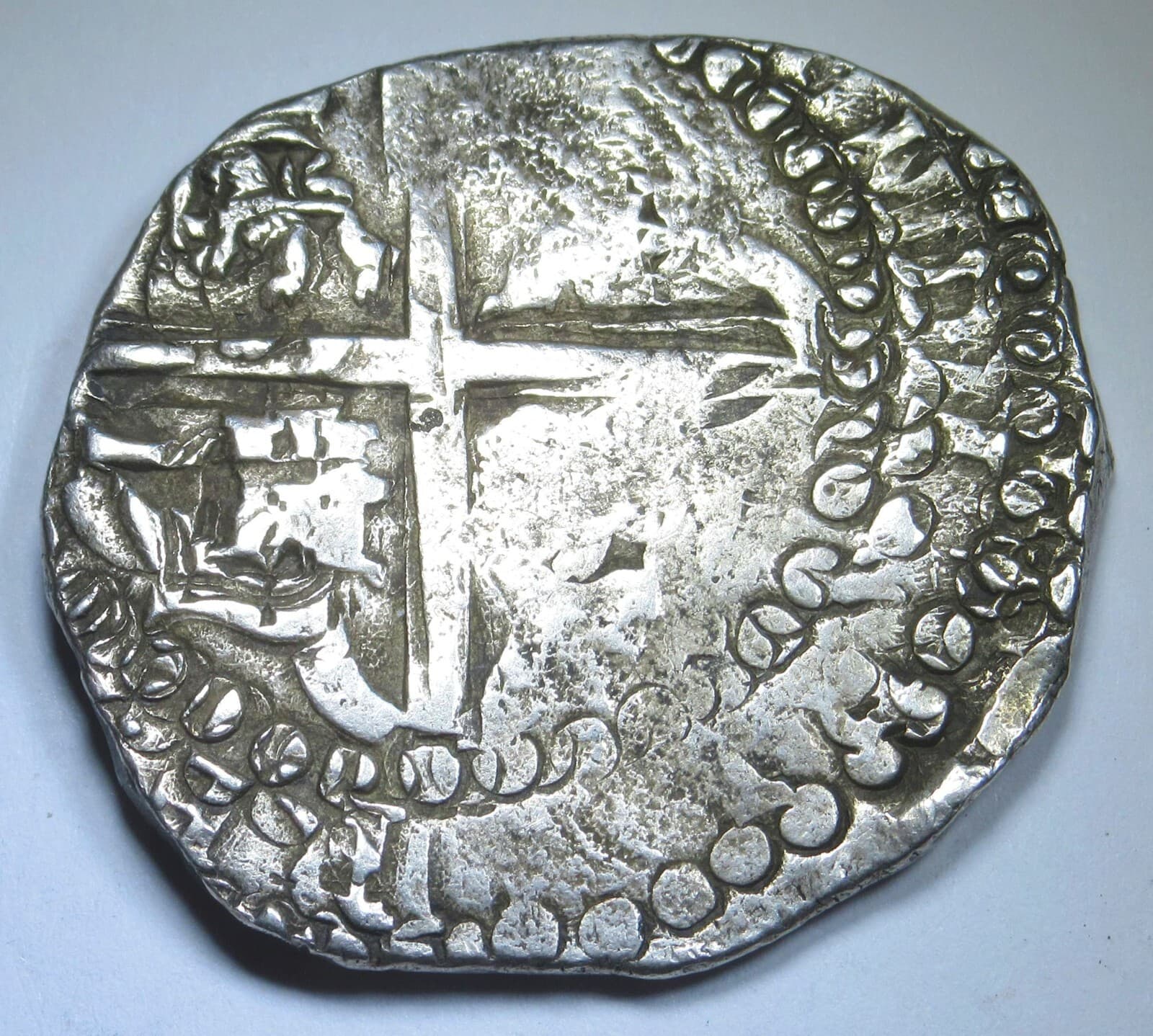 1600's Transposed Lions Ex-Sedwick Spanish Bolivia Silver 8 Reales Cob Coin