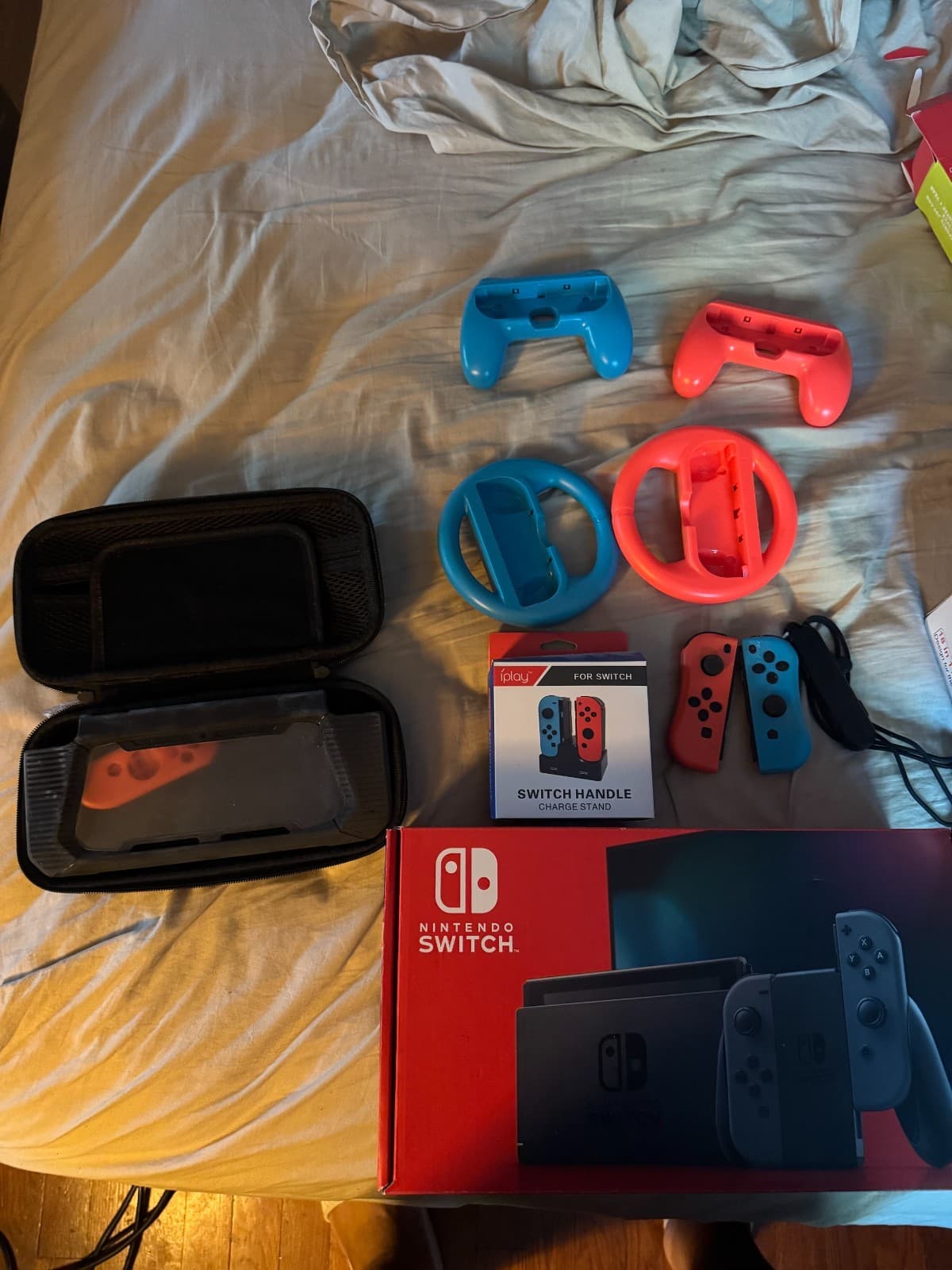 Nintendo Switch V2 Gray with lots of items. Great condition.