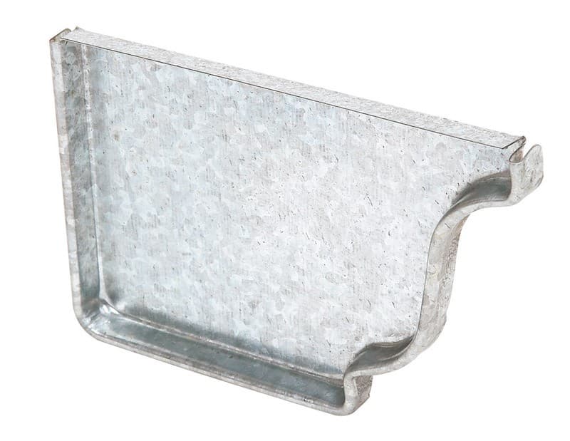 Amerimax 29205 Mill Finish Galvanized K Left Gutter End Cap 5 in. (Pack of 15)