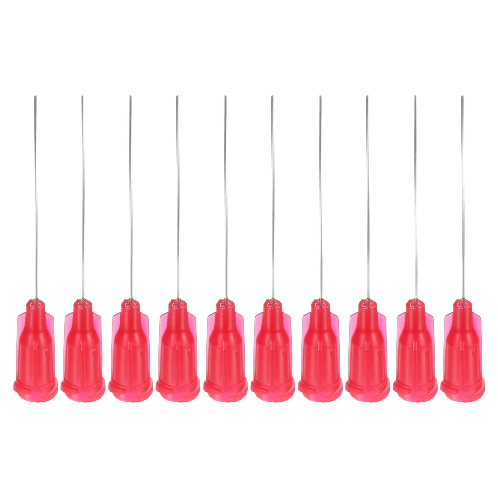 50Pcs 25Gax1.5" Dispensing Needle Tip Stainless Steel and Plastic Rose Red
