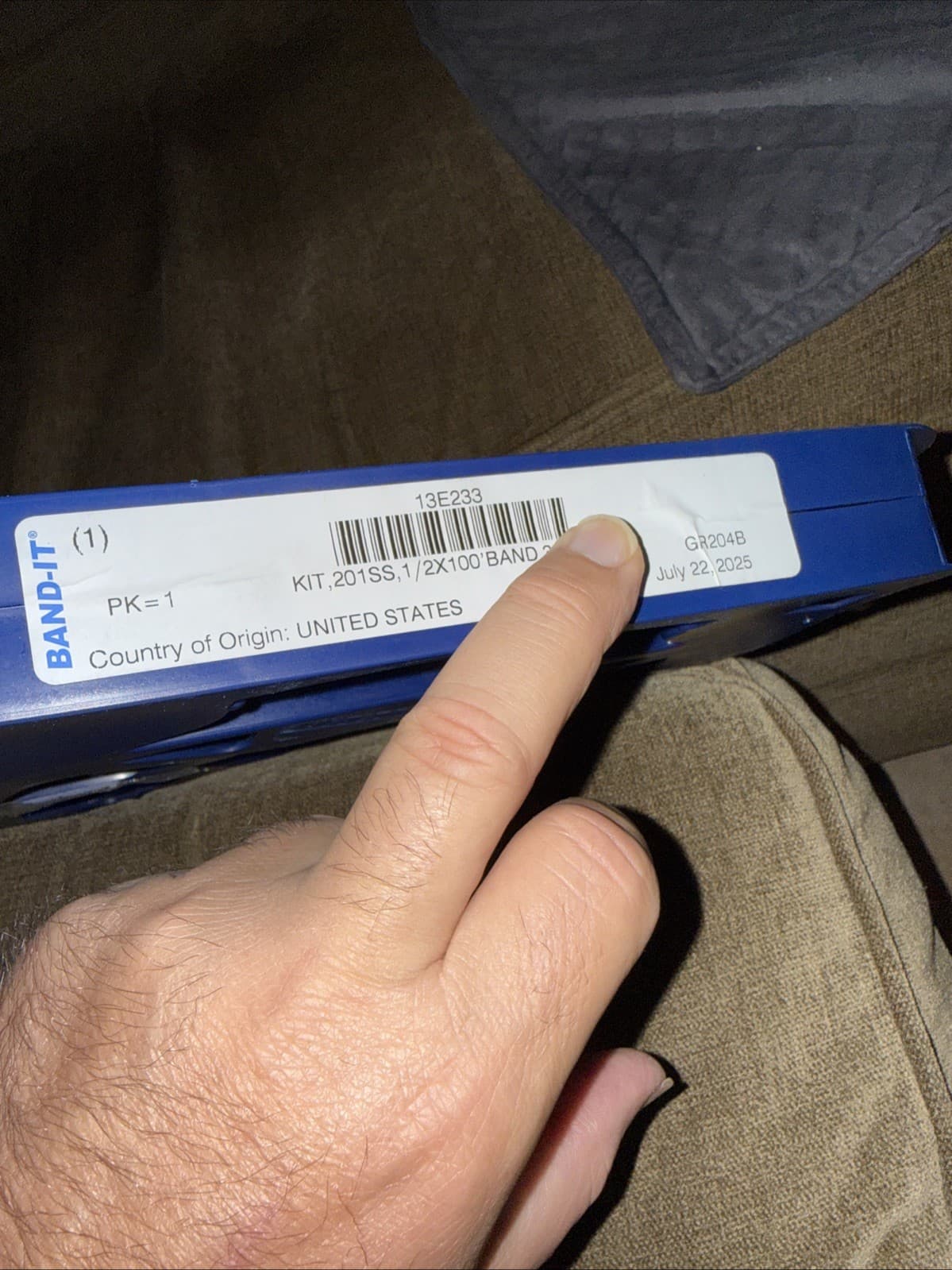 Band-It 201 SS  Stainless Steel Banding GR204B, 1/2" x 100ft Strap, 1500lb *read 3