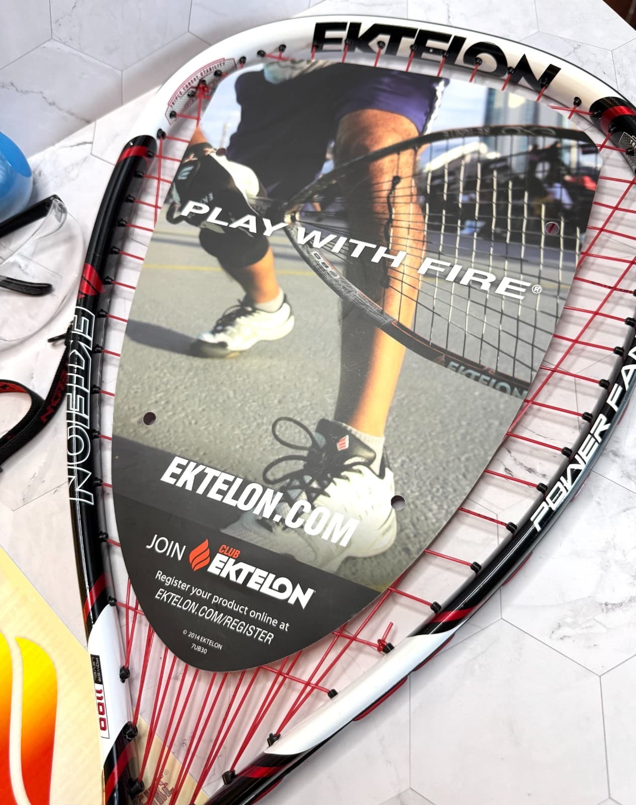 Ektelon Power Fan Revenge Racketball Starter Kit Racket Balls Goggles Open Case 3