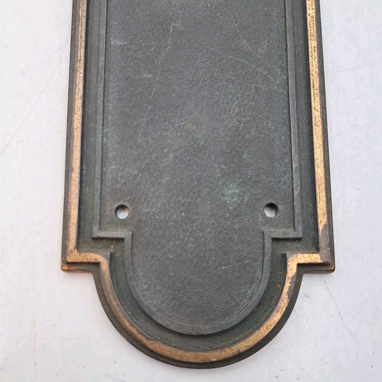 Antique / Vintage Door Push Plate Brass or Bronze Old Push Plate Yale Hardware  5