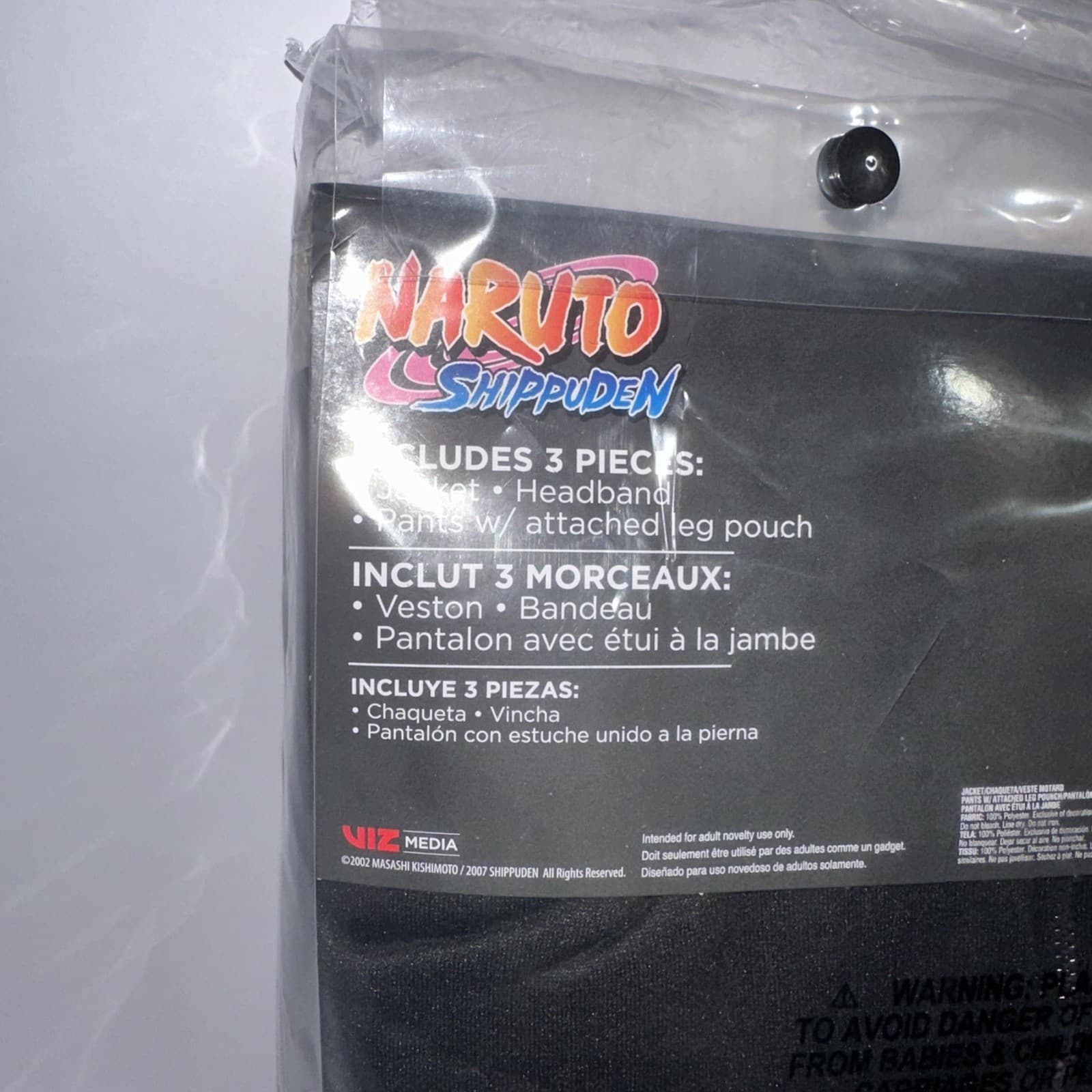 Naruto Shippuden Halloween Costume Adult Small/Medium Fits Up To Size 42 5