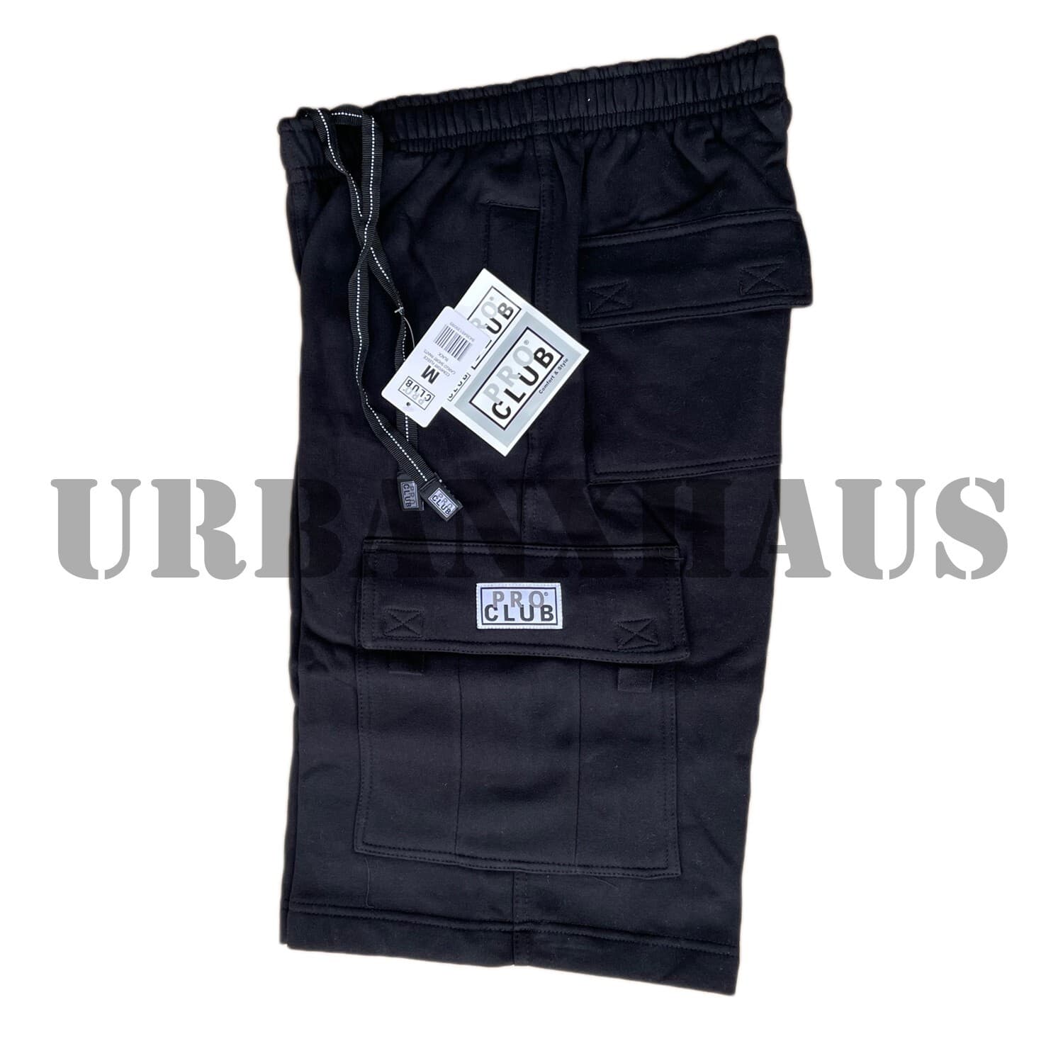 PRO CLUB MEN'S FLEECE CARGO SHORTS HEAVYWEIGHT S-3XL