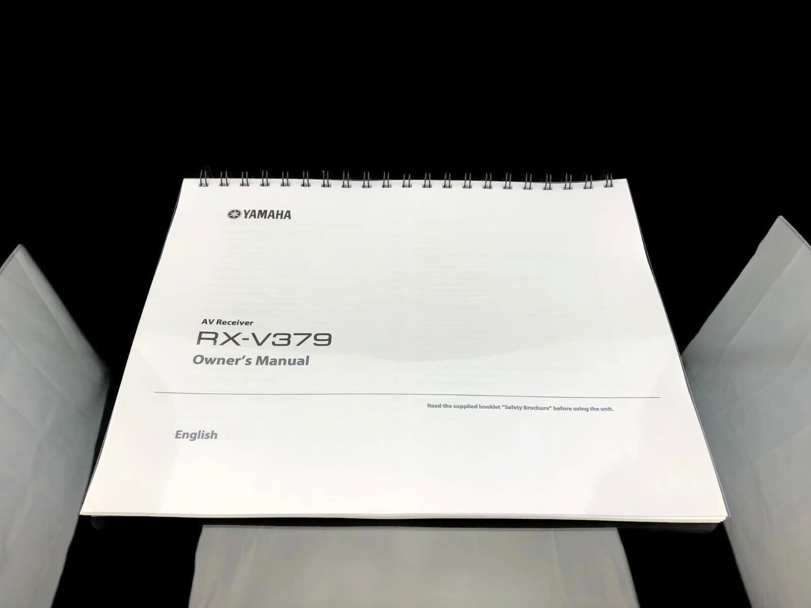 Yamaha RX-V379 AV Receiver Manual Instructions User Guide Reprint 4