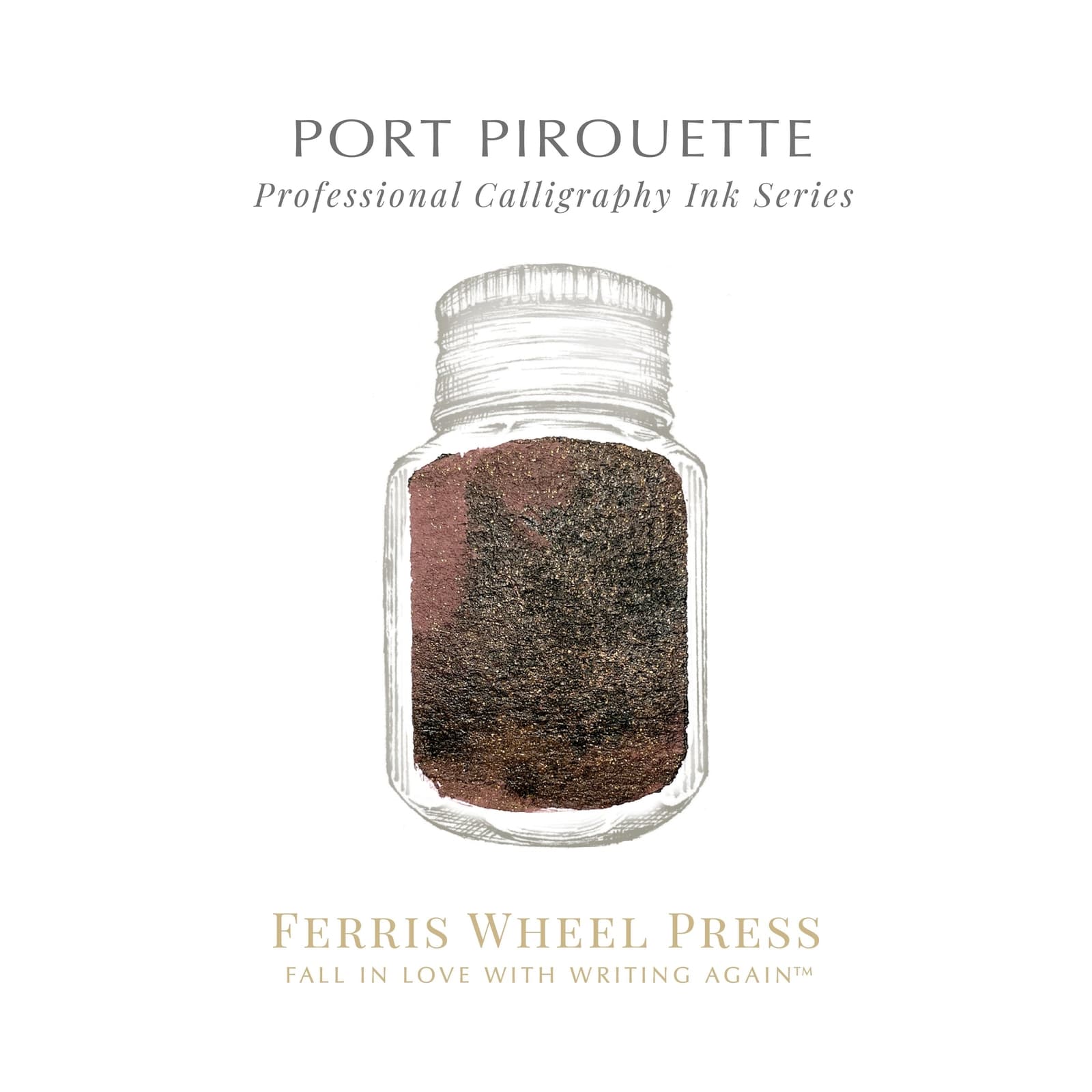 Ferris Wheel Press Port Pirouette 28ml Shimmering Calligraphy Ink 3