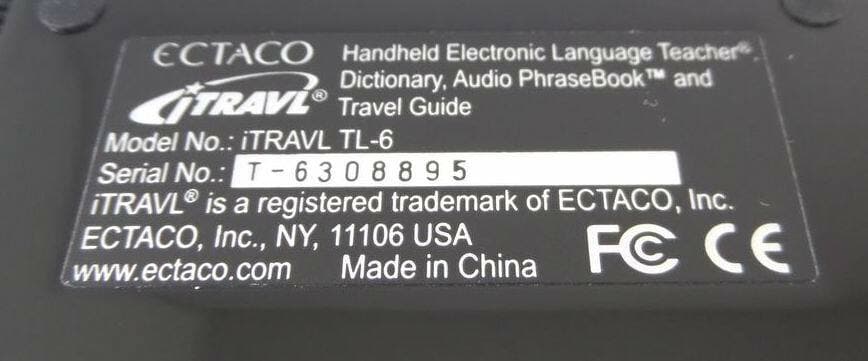 ECTACO iTravl TL-6 Handheld Electronic Language Teacher Replacement Unit & Case 3