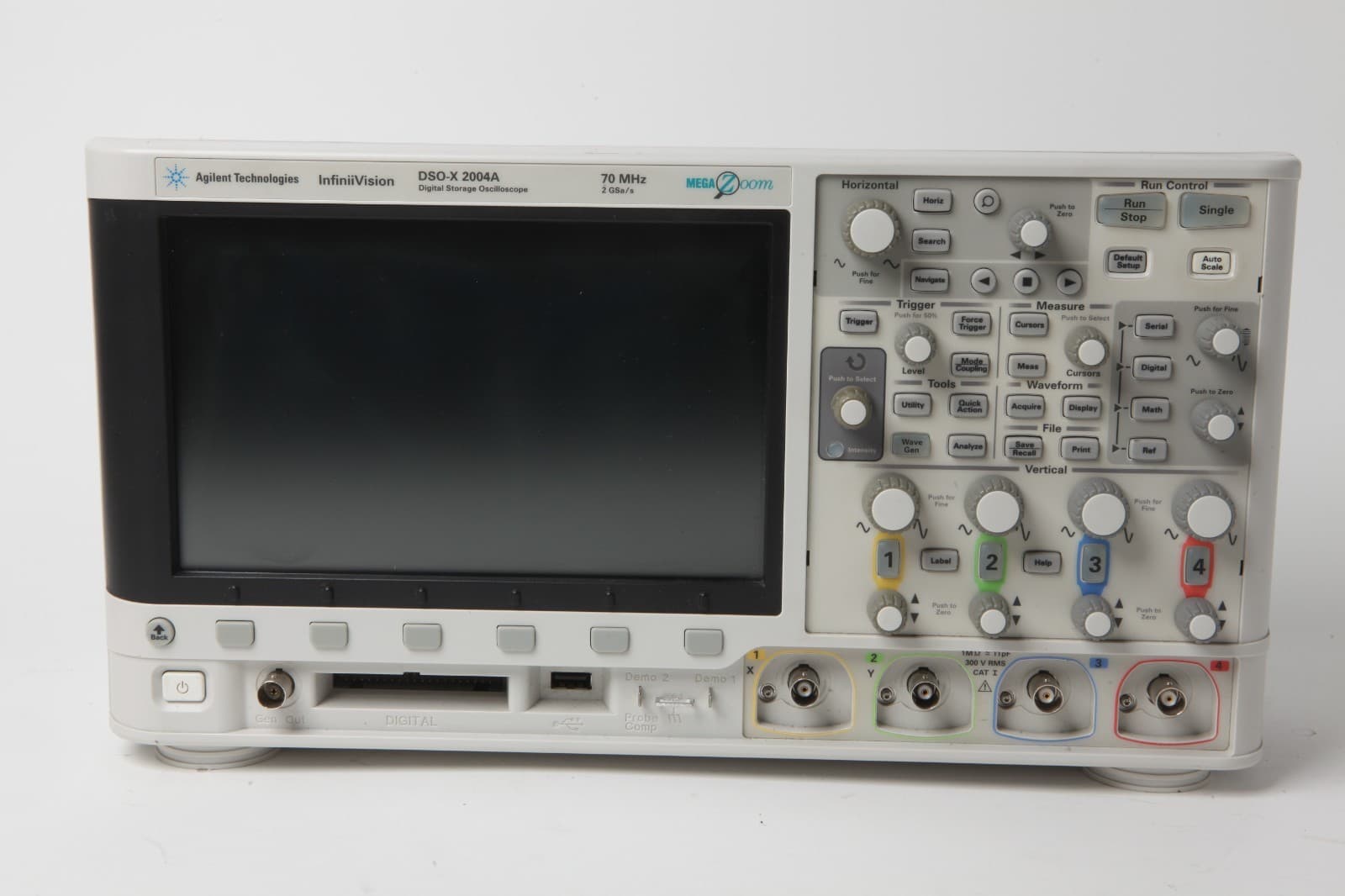 Agilent DSO-X 2004A 4 Channel Digital Oscilloscope 70MHz Wavegen DVM Tested #2 2