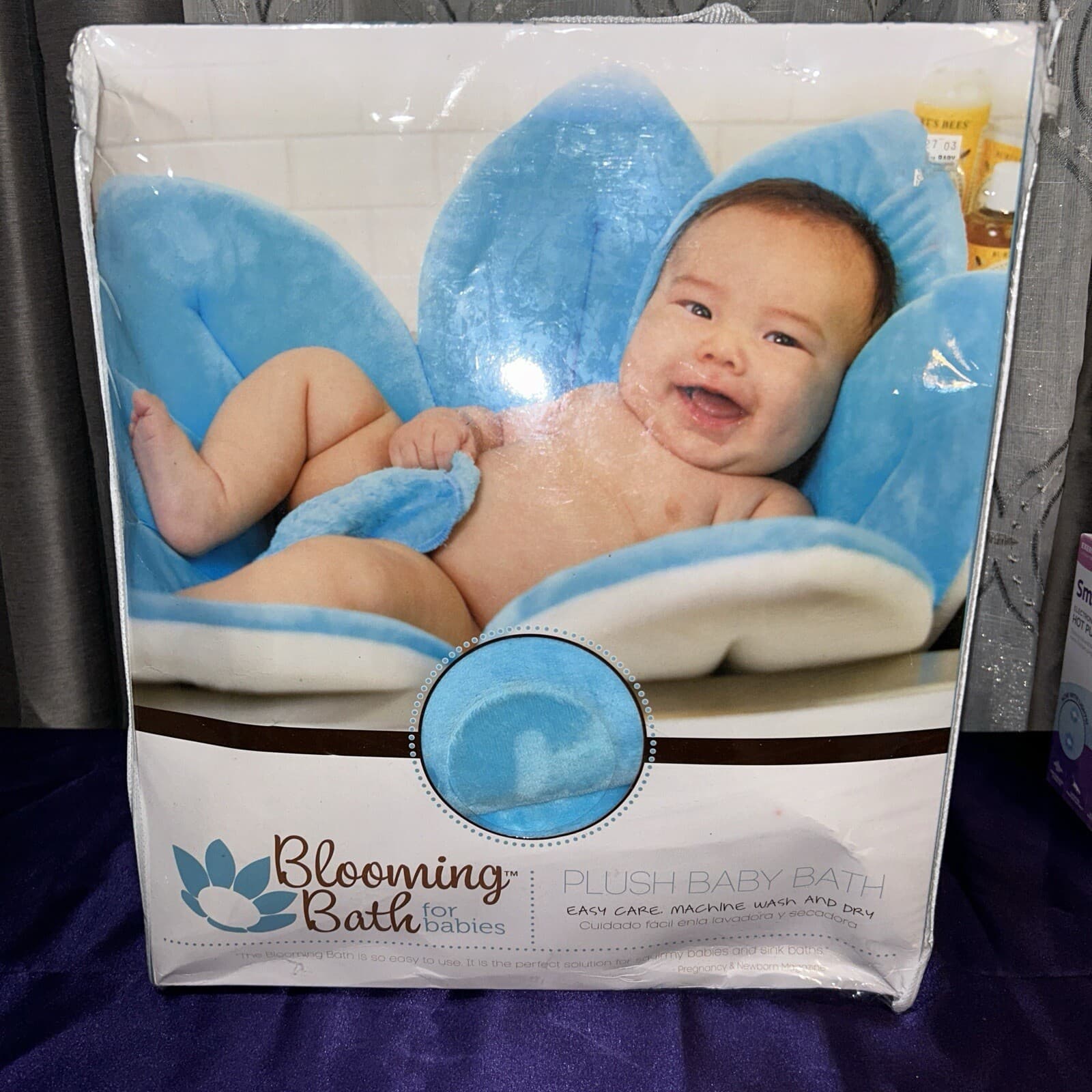 New Blooming Bath For Babies Baby Bath Seats Essentials Plush Baby Bath Blue