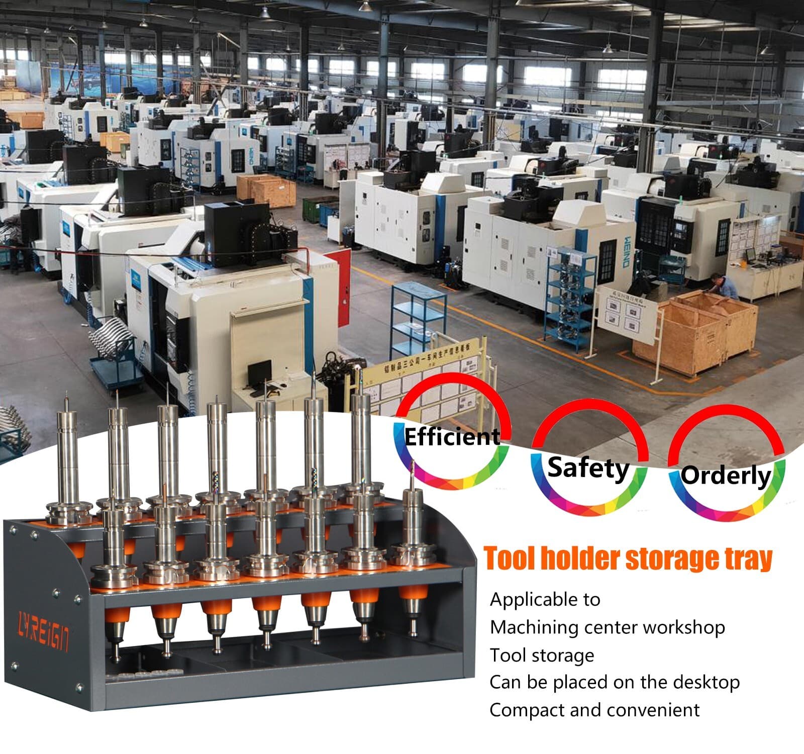 40 Taper Tool Wall Rack CAT40 BT40 Tool Holder Storage Tray CNC Storage Rack 4