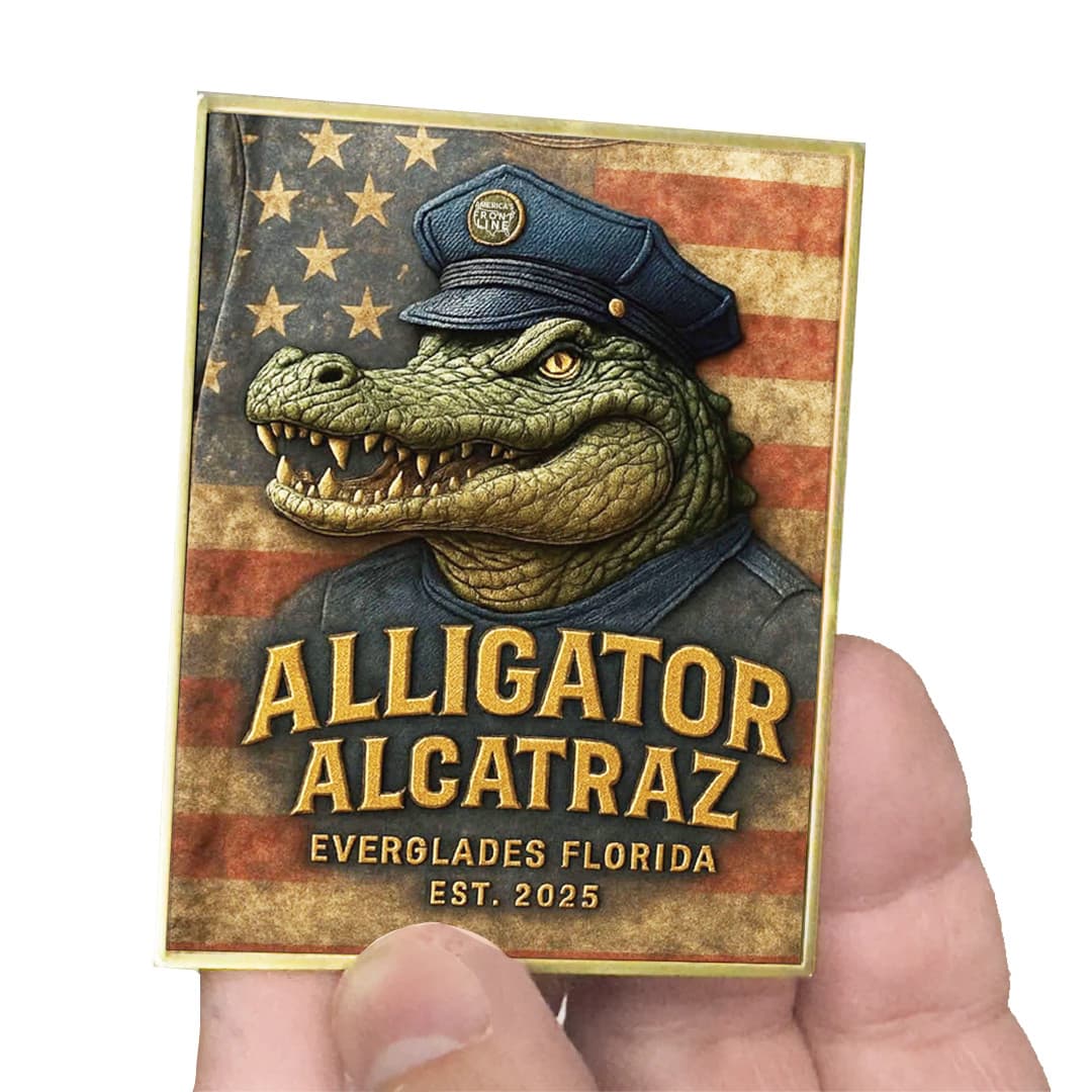 EL8-11 Alligator Alcatraz Challenge Coin FHP FWC FDLE ICE Border Patrol Everglad 3