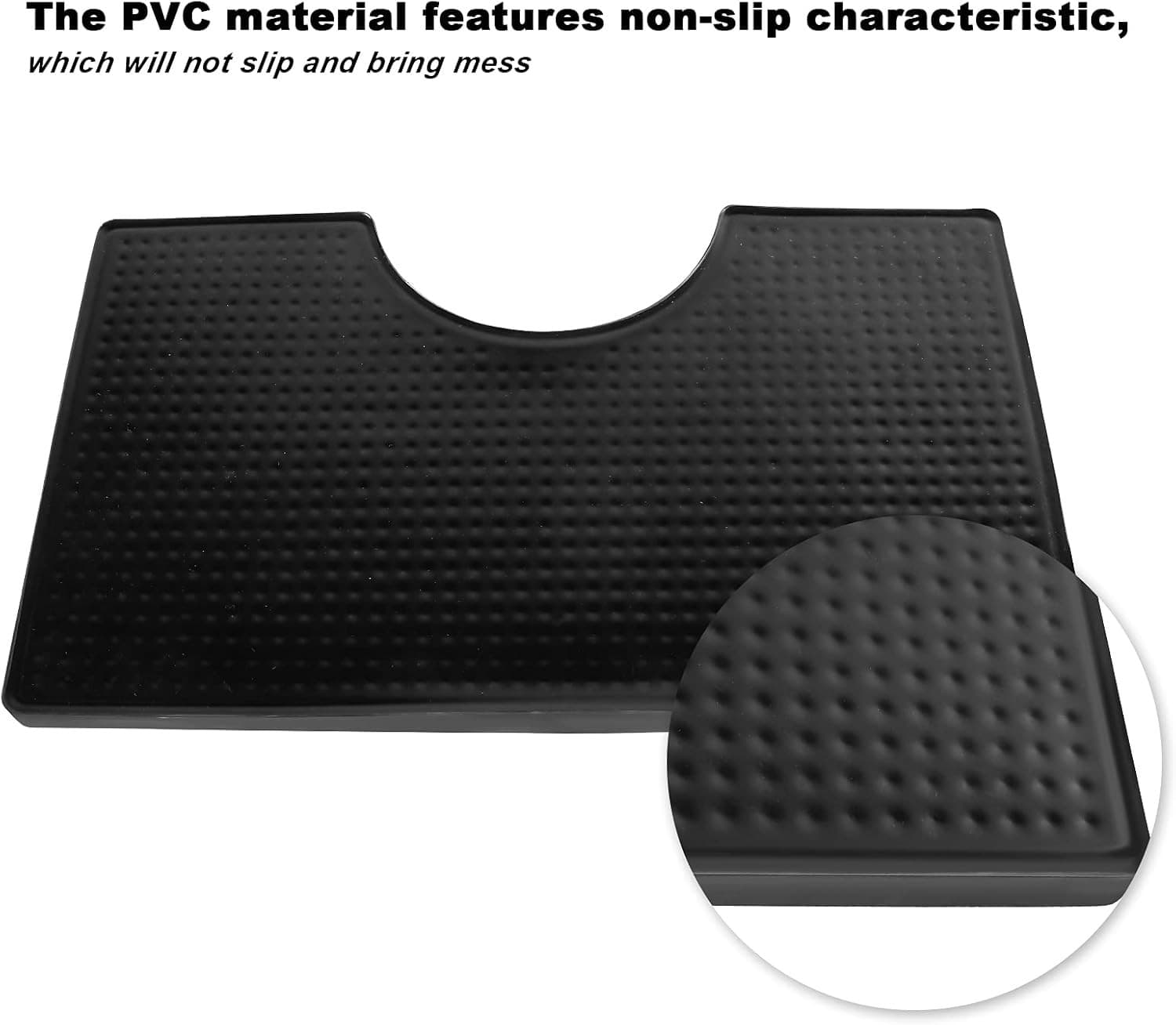 Beer Drip Tray, Non-Slip PVC Kegerator Surface Mount Drip Tray Mat, Beverage Bar 4